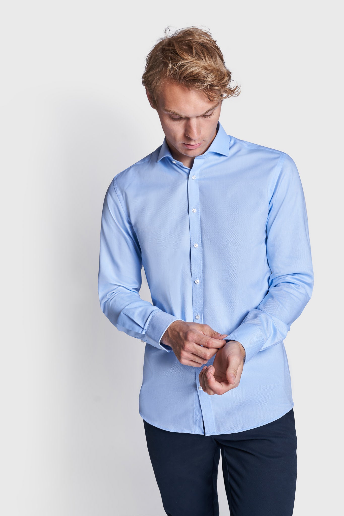 BS Basswood Modern Fit Shirt - Light Blue