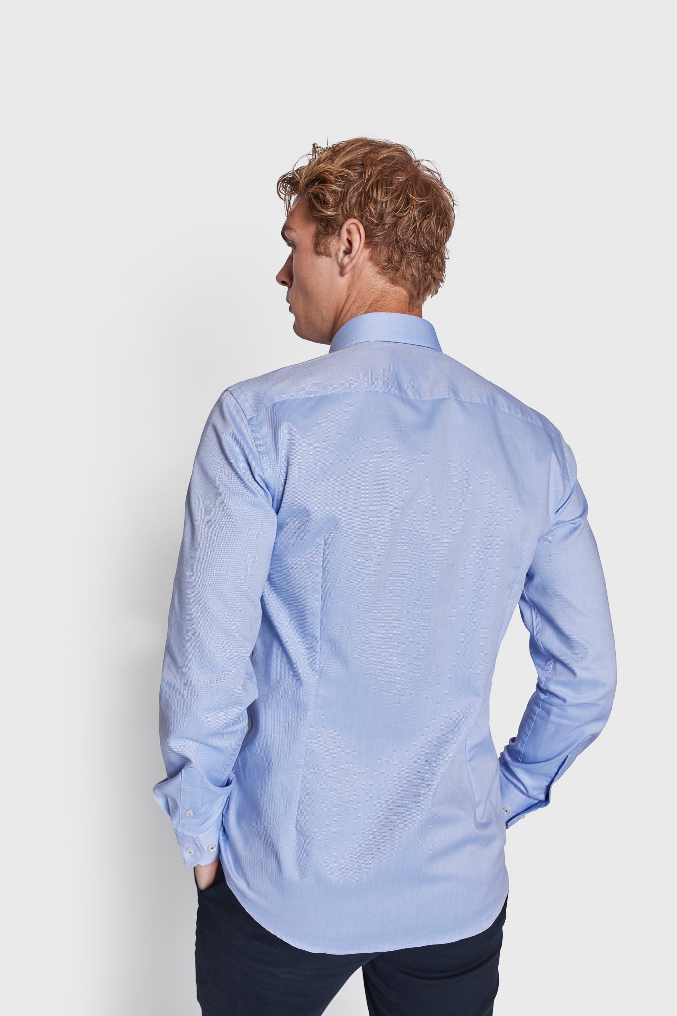 BS Finn Slim Fit Skjorte - Light Blue