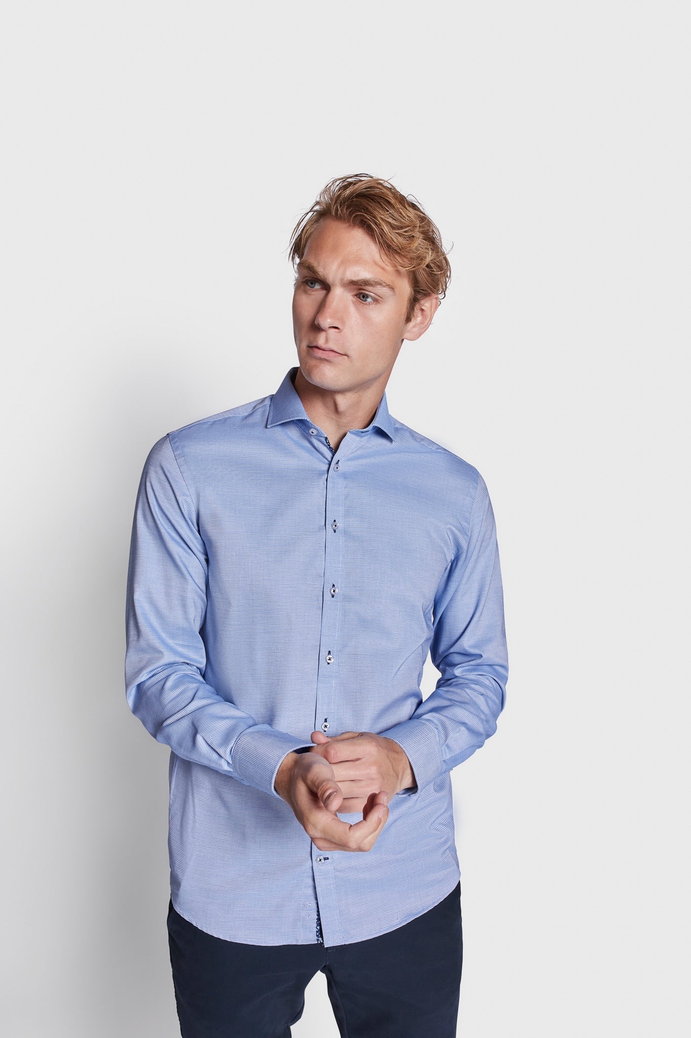 BS Joaquim Slim Fit Skjorte - Light Blue