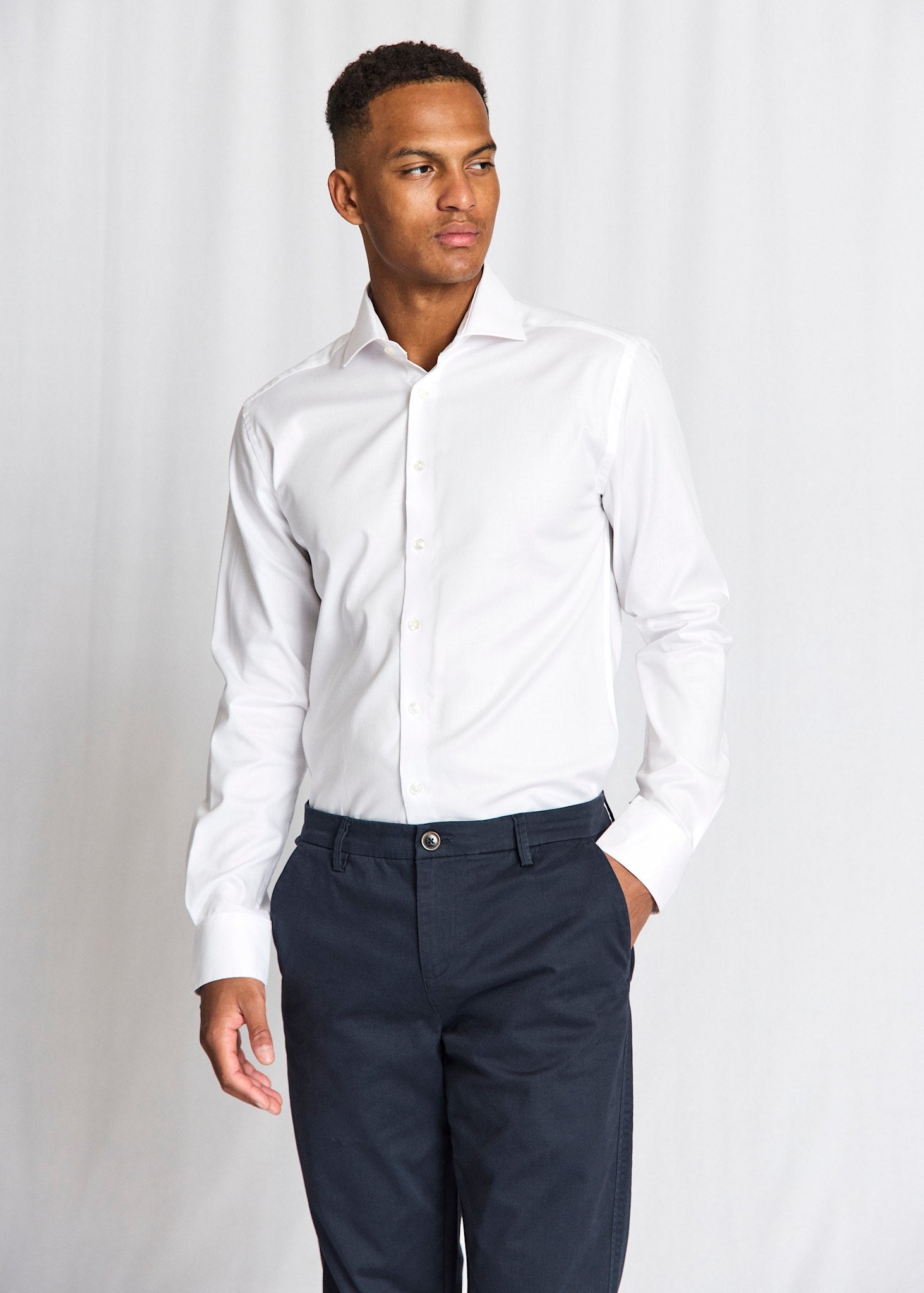BS Miles Slim Fit Shirt - White