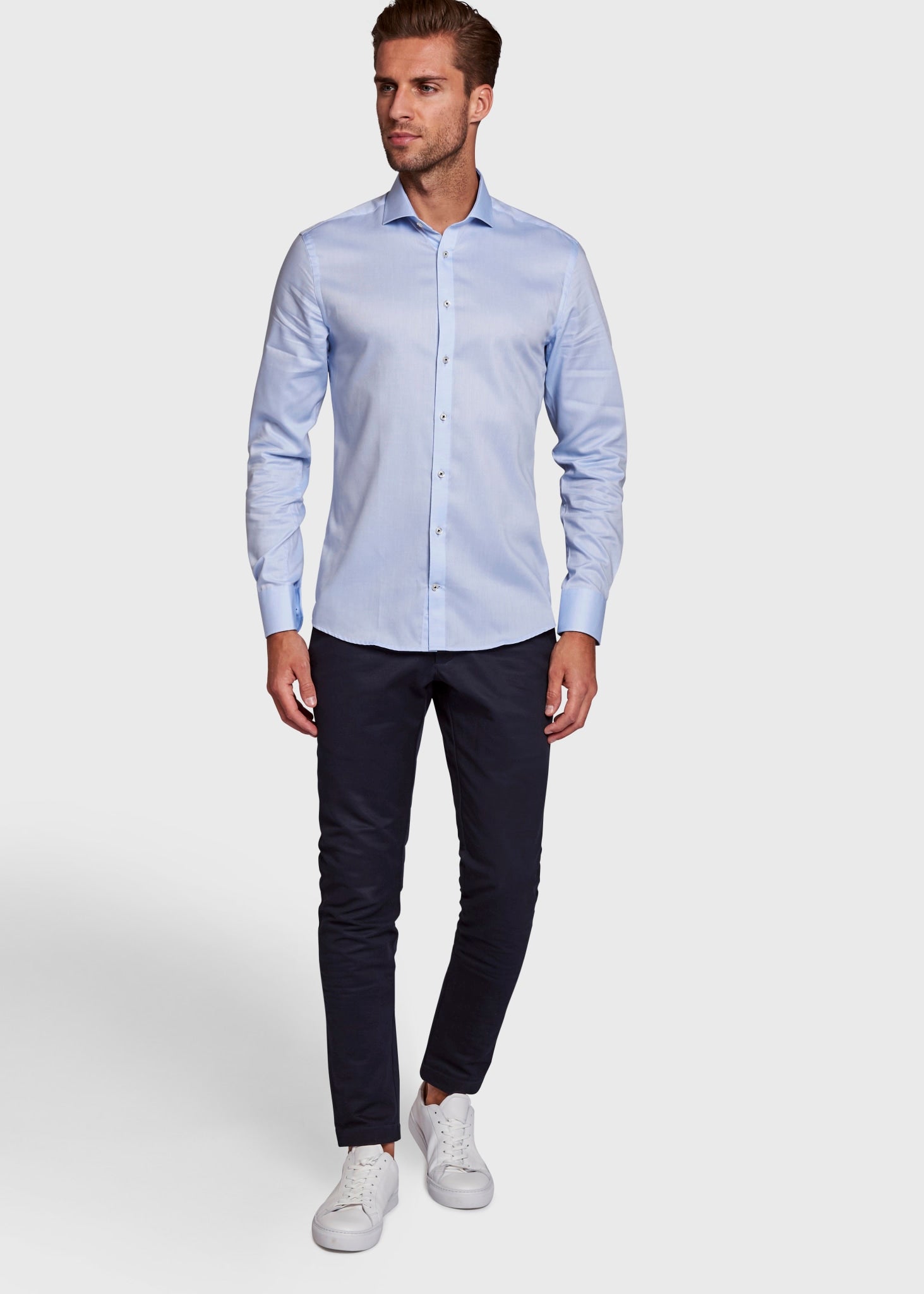 BS Mitchell Super Slim Fit Skjorte - Light Blue