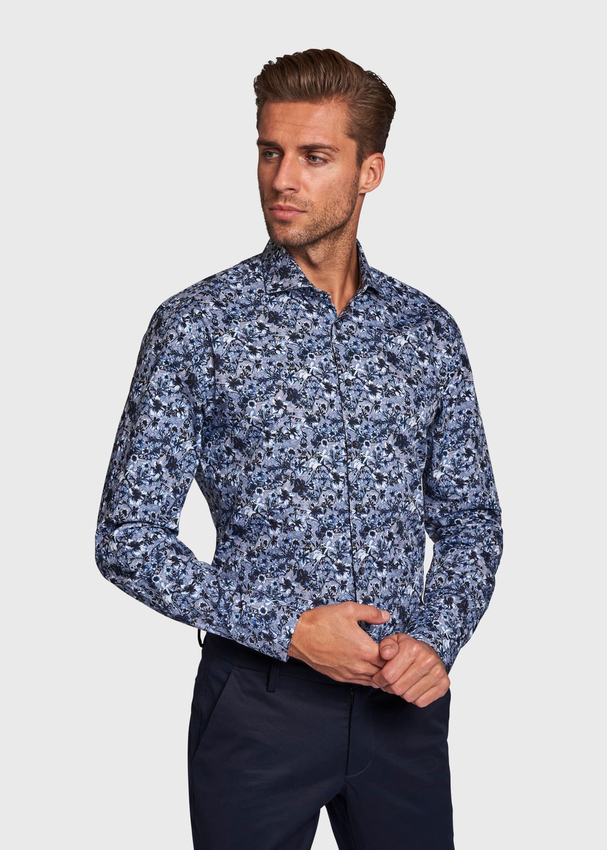 BS Alquist Slim Fit Shirt - Blue