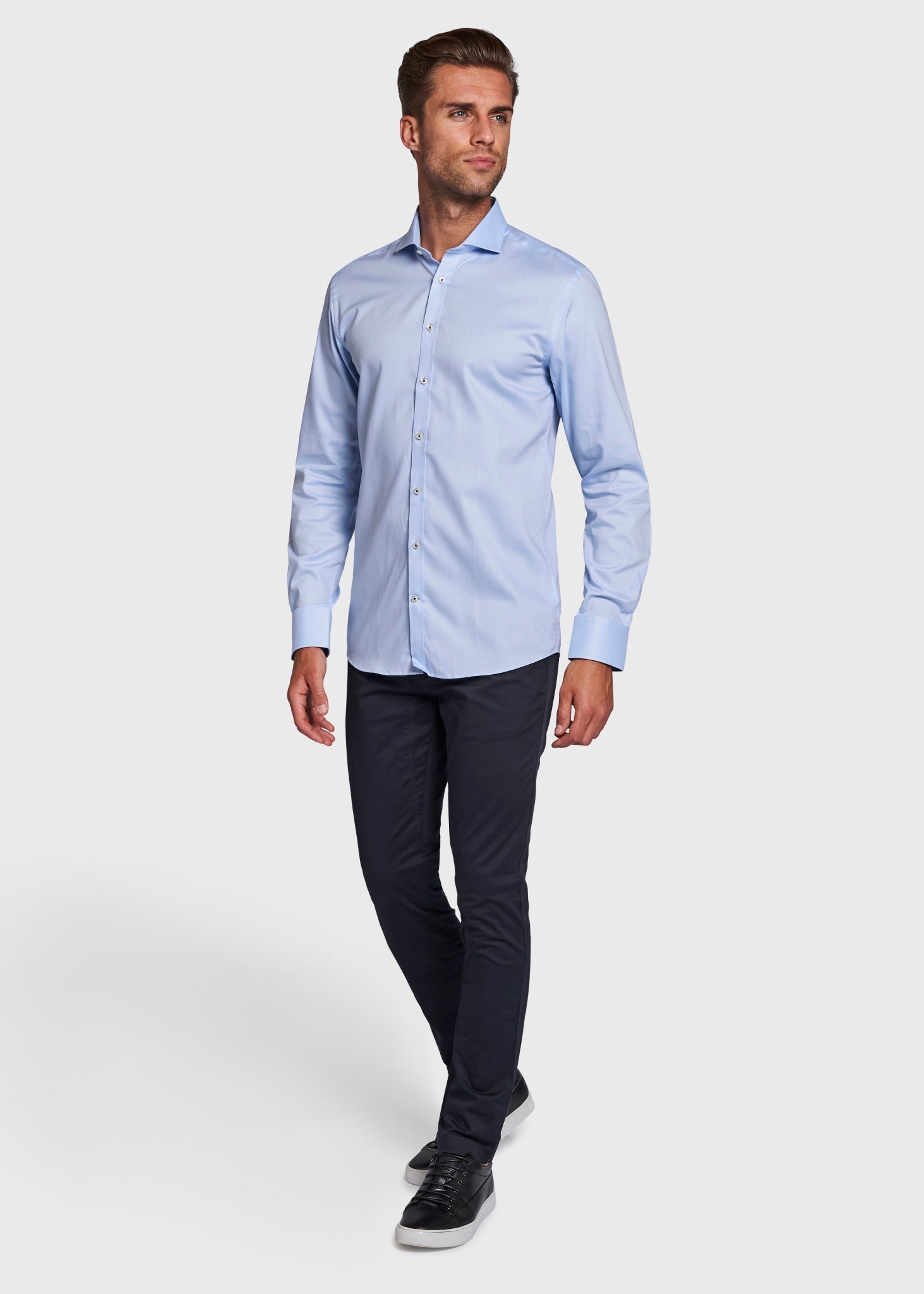 BS Mitte Slim Fit Skjorte - Light Blue