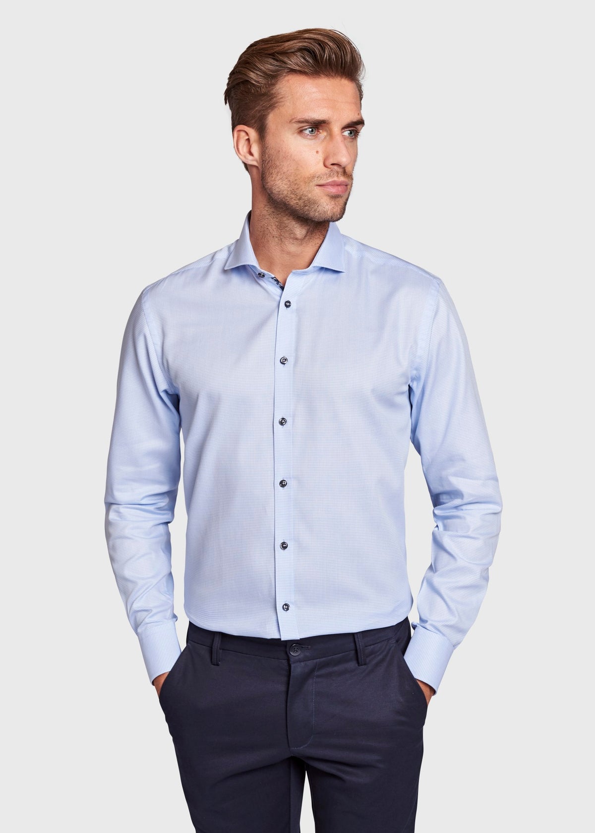 BS Holding Modern Fit Shirt - Light Blue