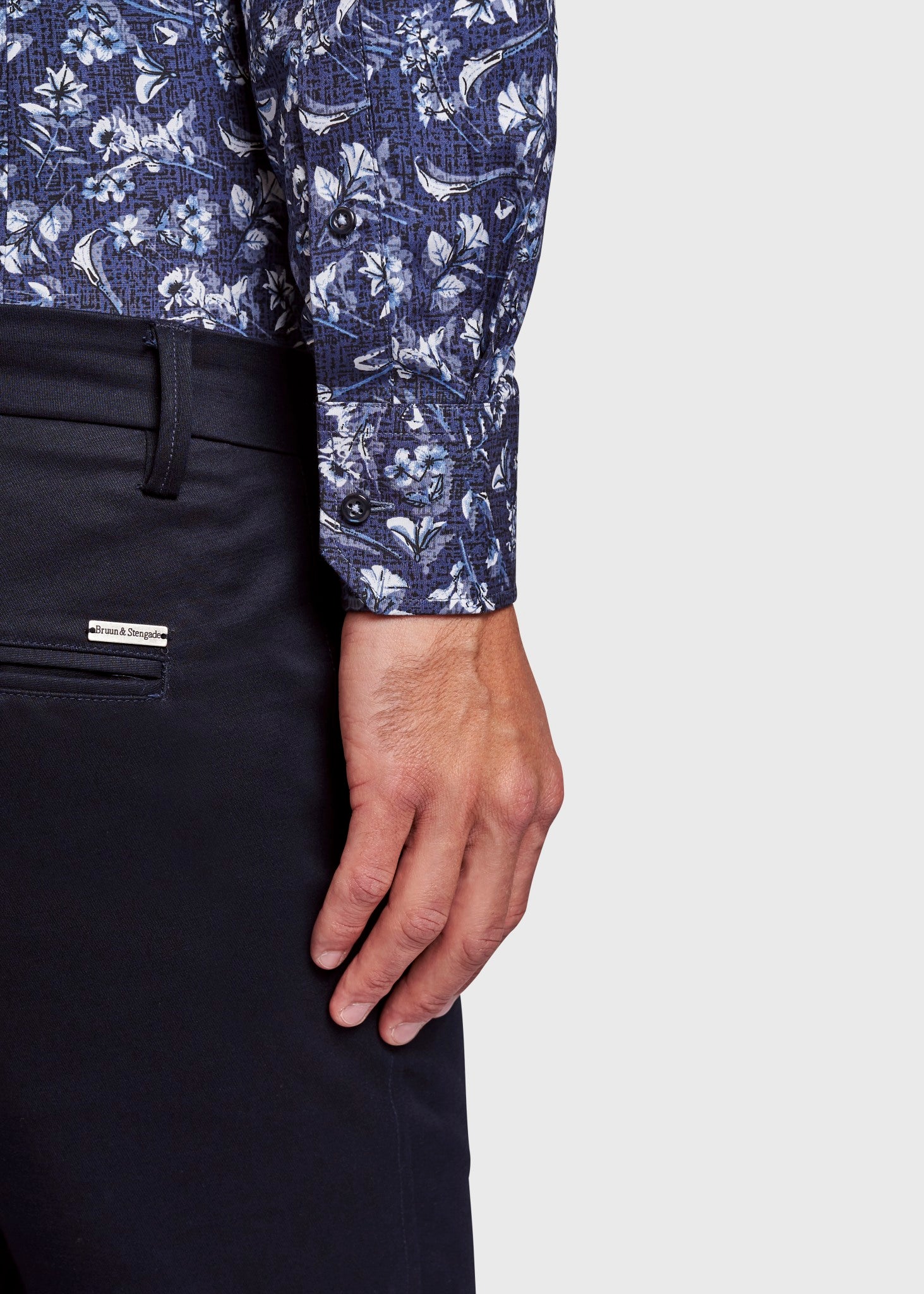 BS Karl Modern Fit Skjorte - Dark Blue