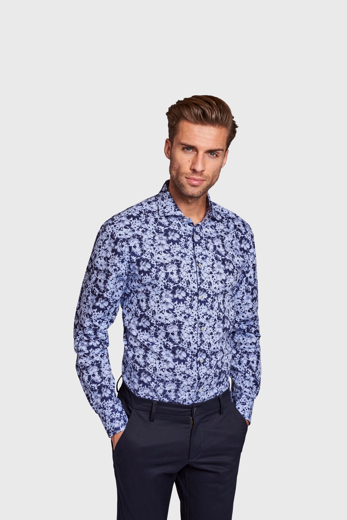 BS Winks Modern Fit Shirt - Light Blue