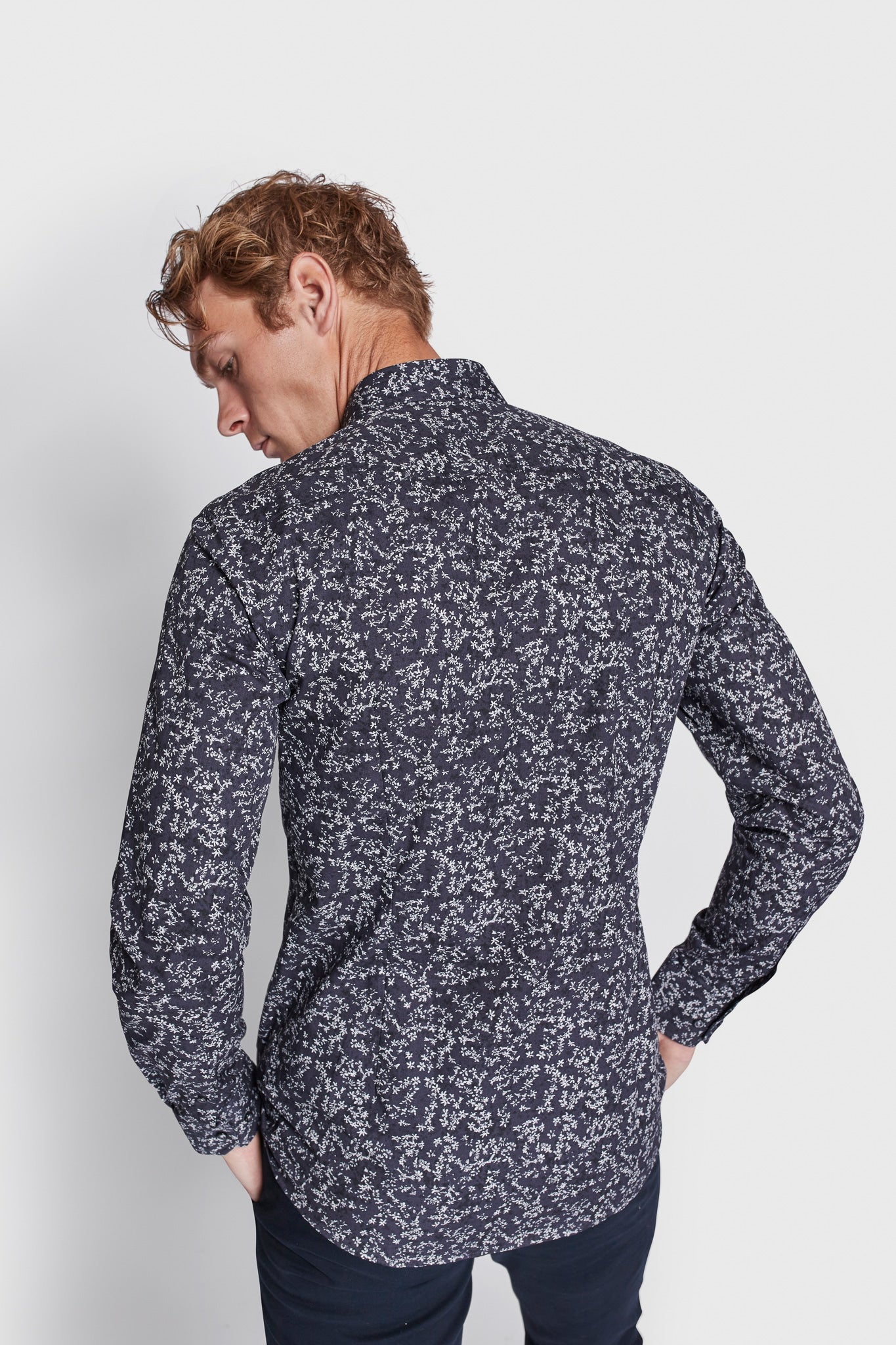 BS Jackson Slim Fit Shirt - Navy