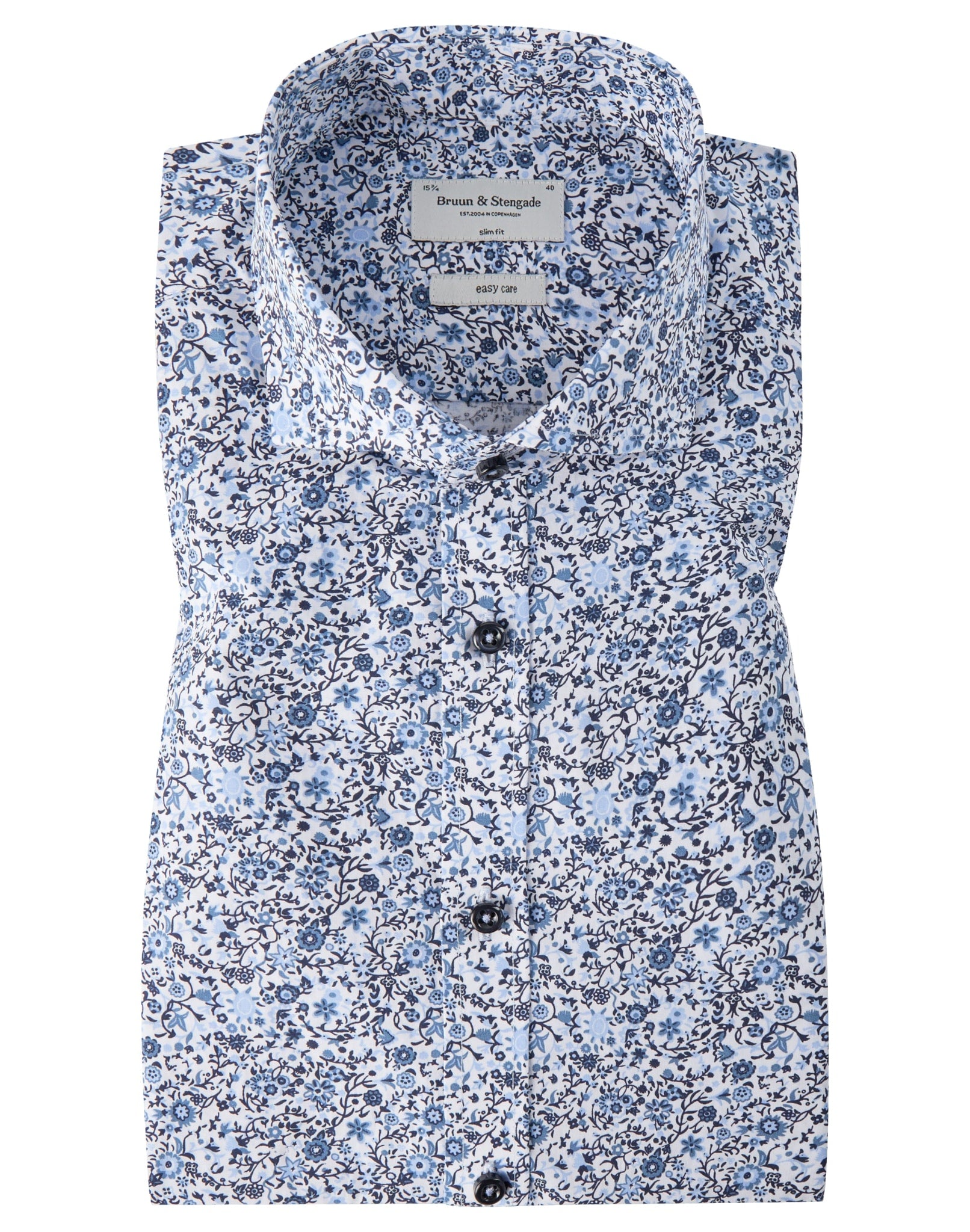 BS Kamp Slim Fit Skjorte - Blue