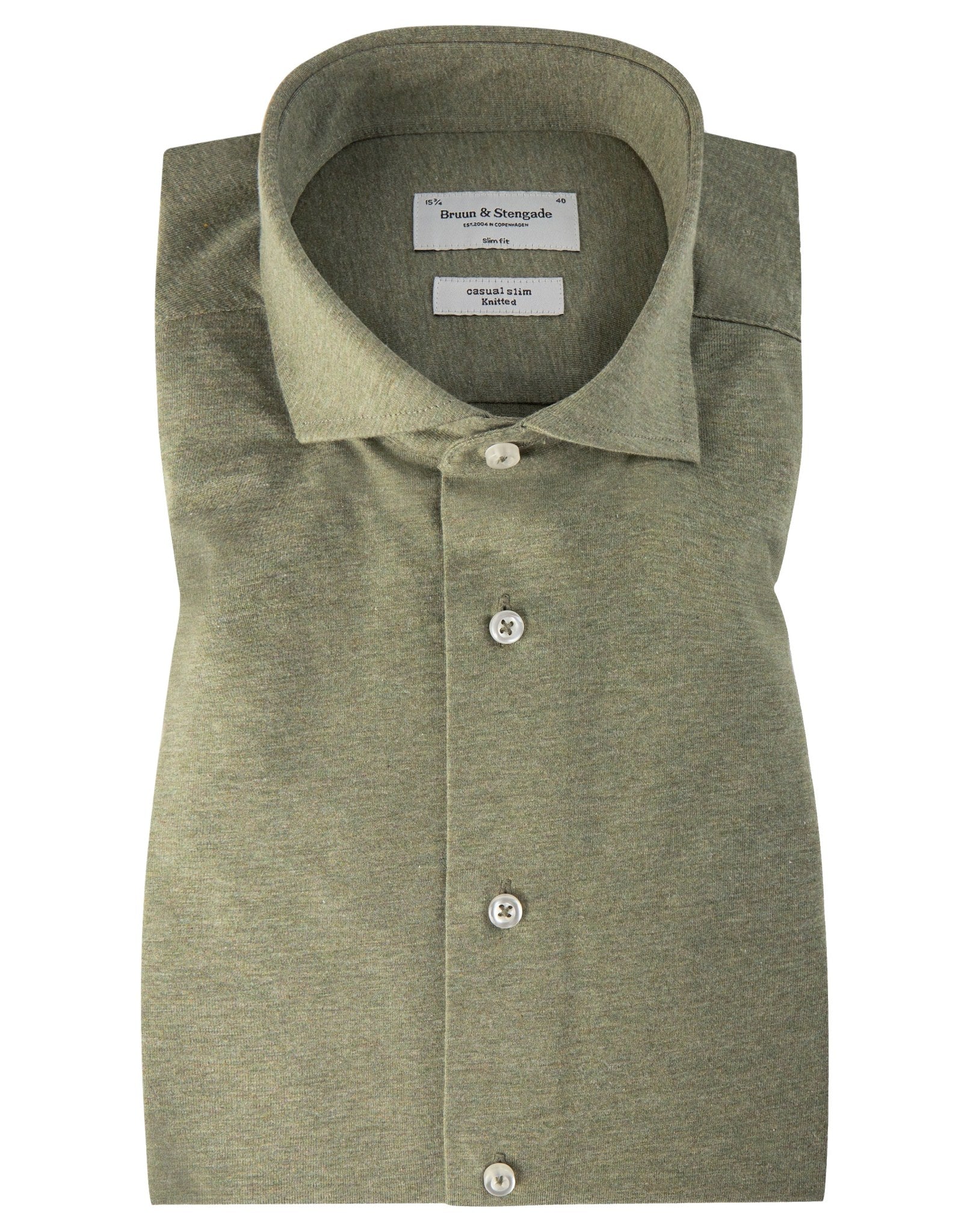 BS Parrot Slim Fit Skjorte - Green