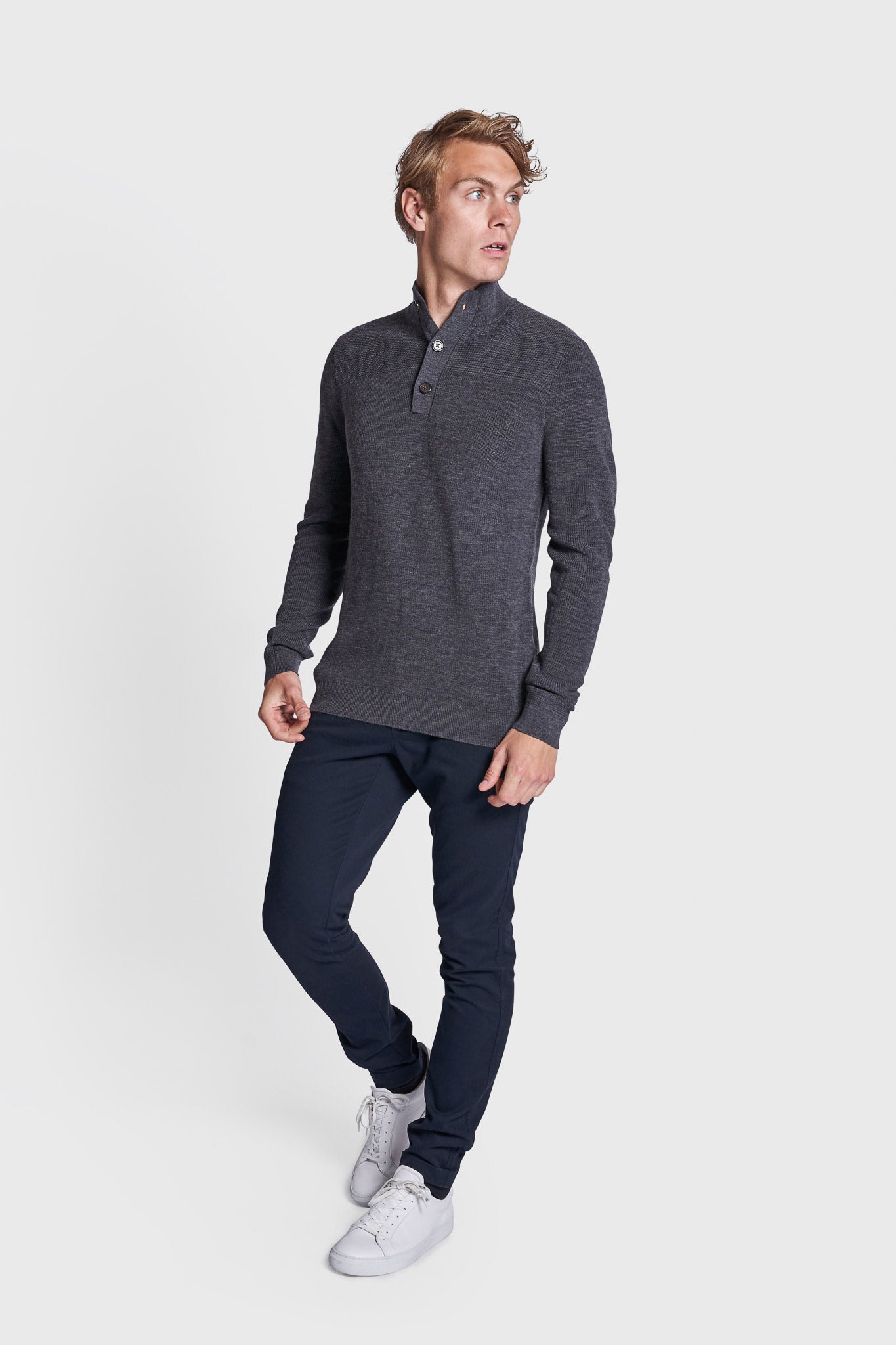 BS Monfils Regular Fit Strik - Grey