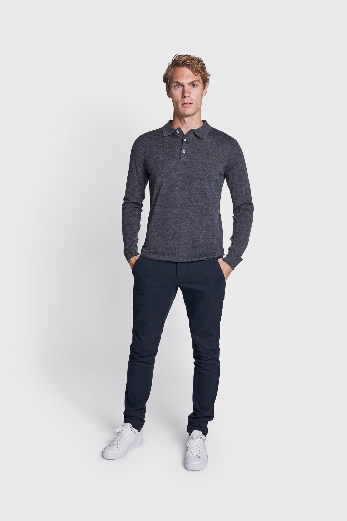 BS Rublev Regular Fit Strik - Grey