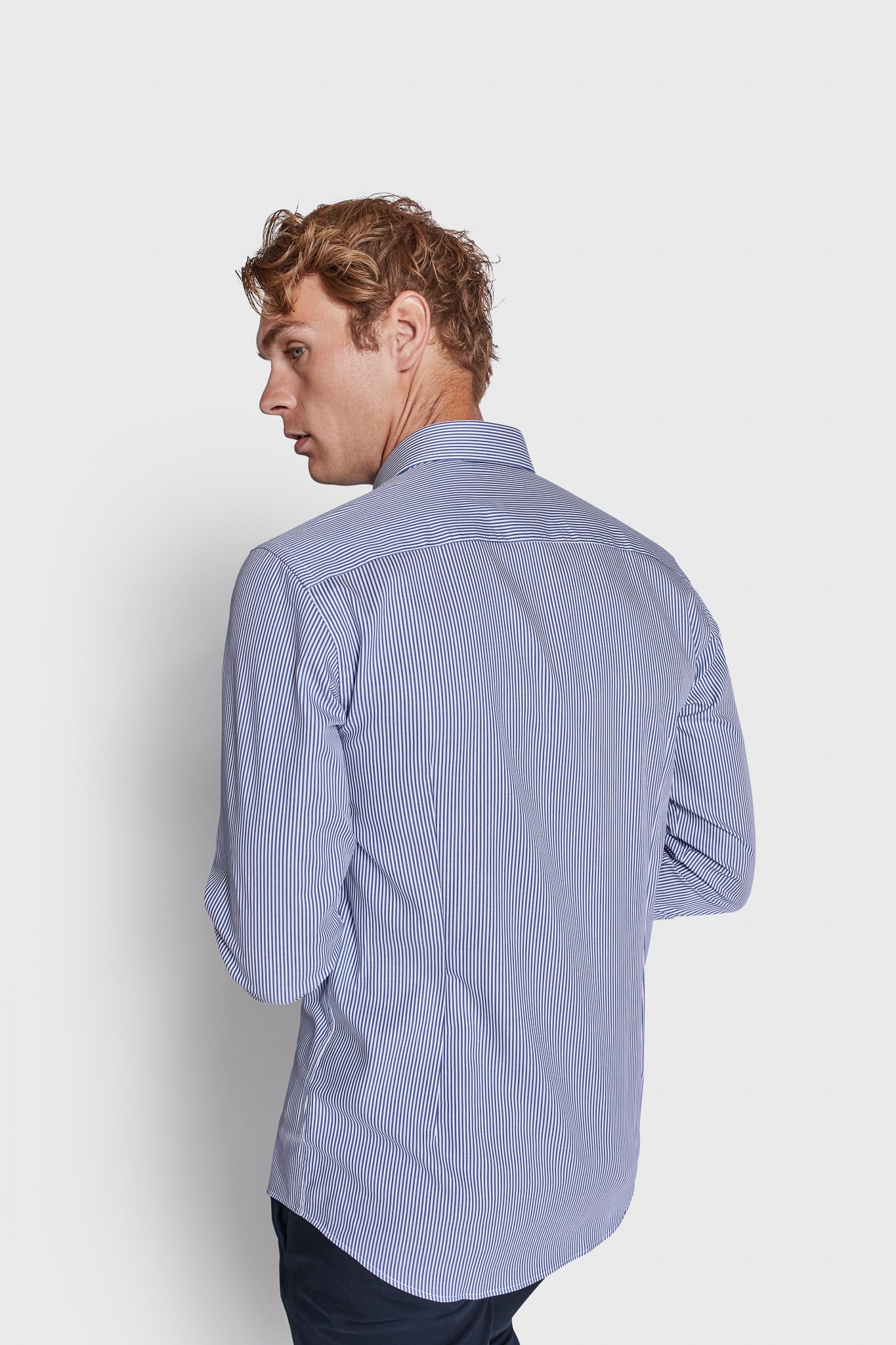 BS Abraham Slim Fit Skjorte - Blue