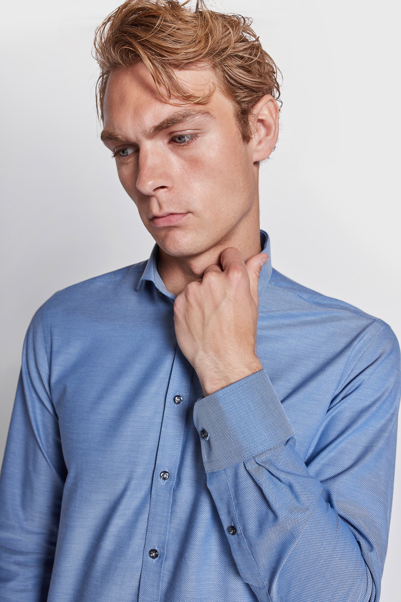BS Immobile Slim Fit Skjorte - Blue