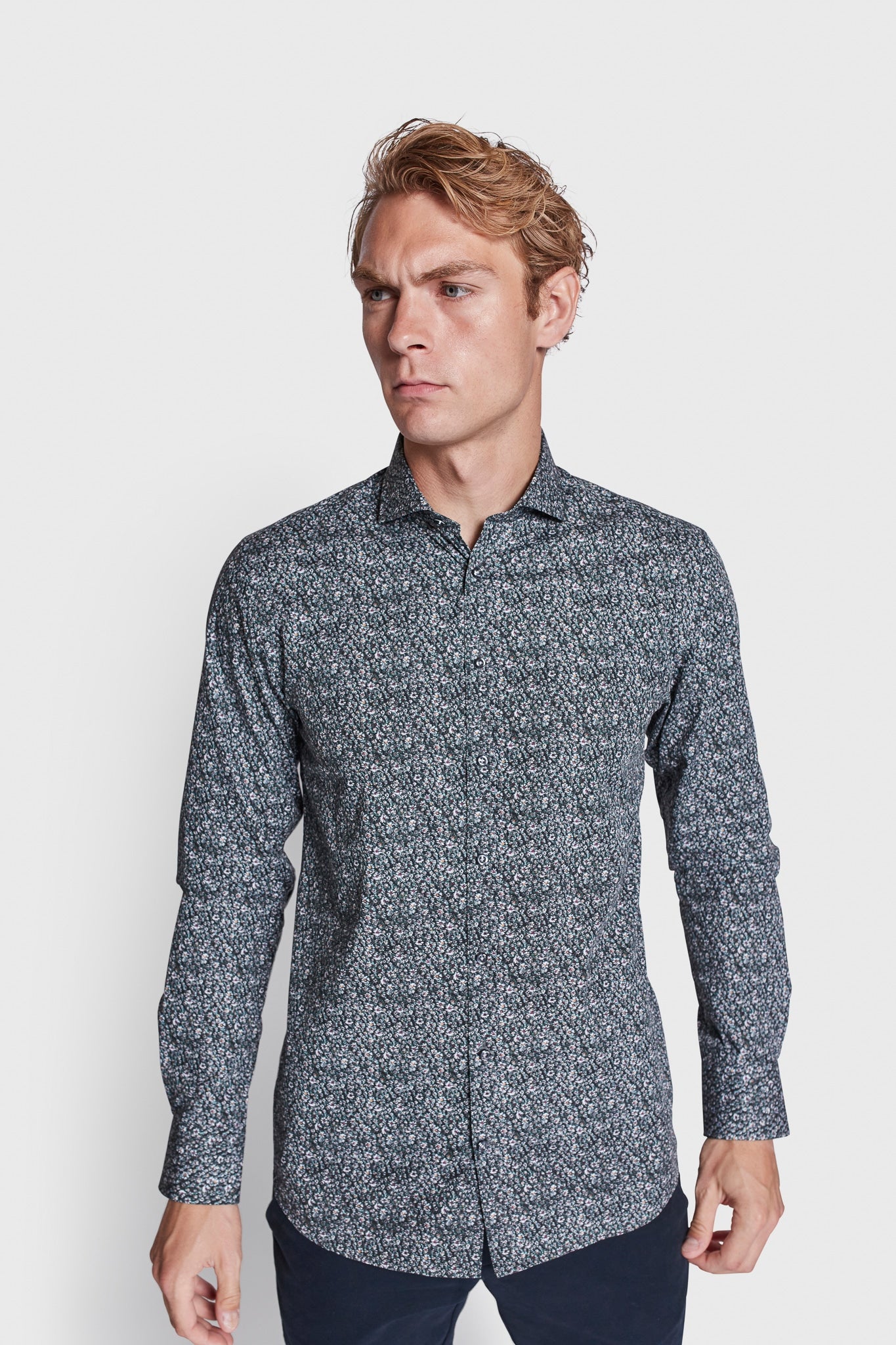 BS Lorenzo Slim Fit Skjorte - Dark Green