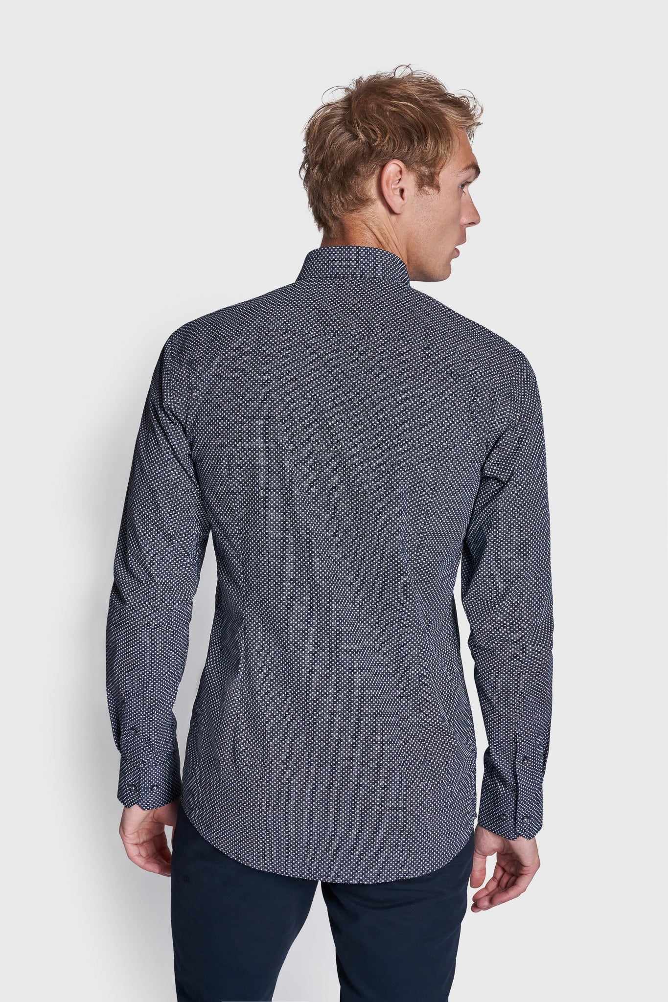 BS Bowen Modern Fit Skjorte - Navy