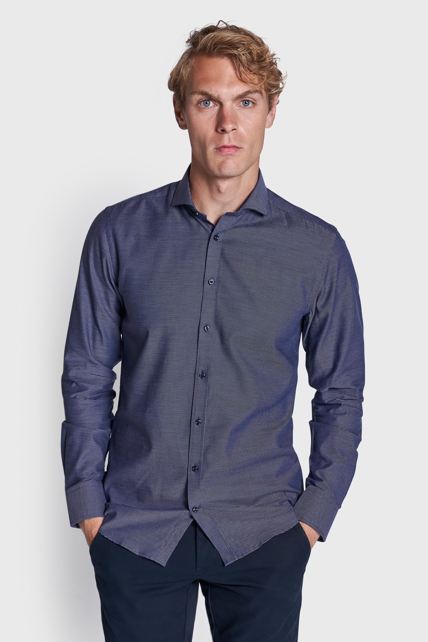 BS Braut Modern Fit Skjorte - Navy