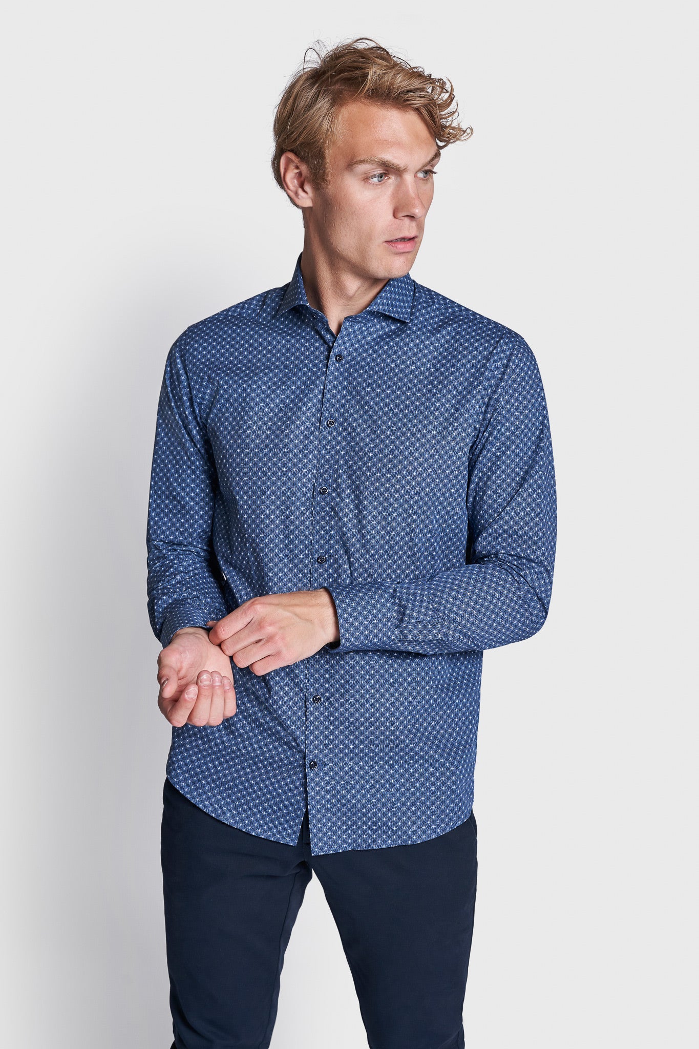 BS Jamie Modern Fit Skjorte - Dark Blue