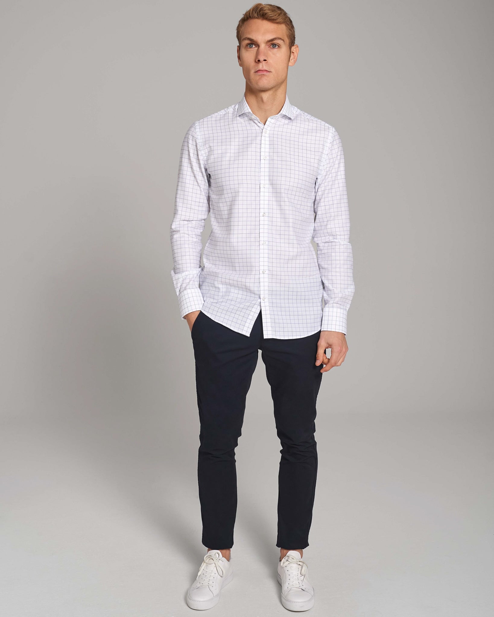 BS Elias Modern Fit Skjorte - White