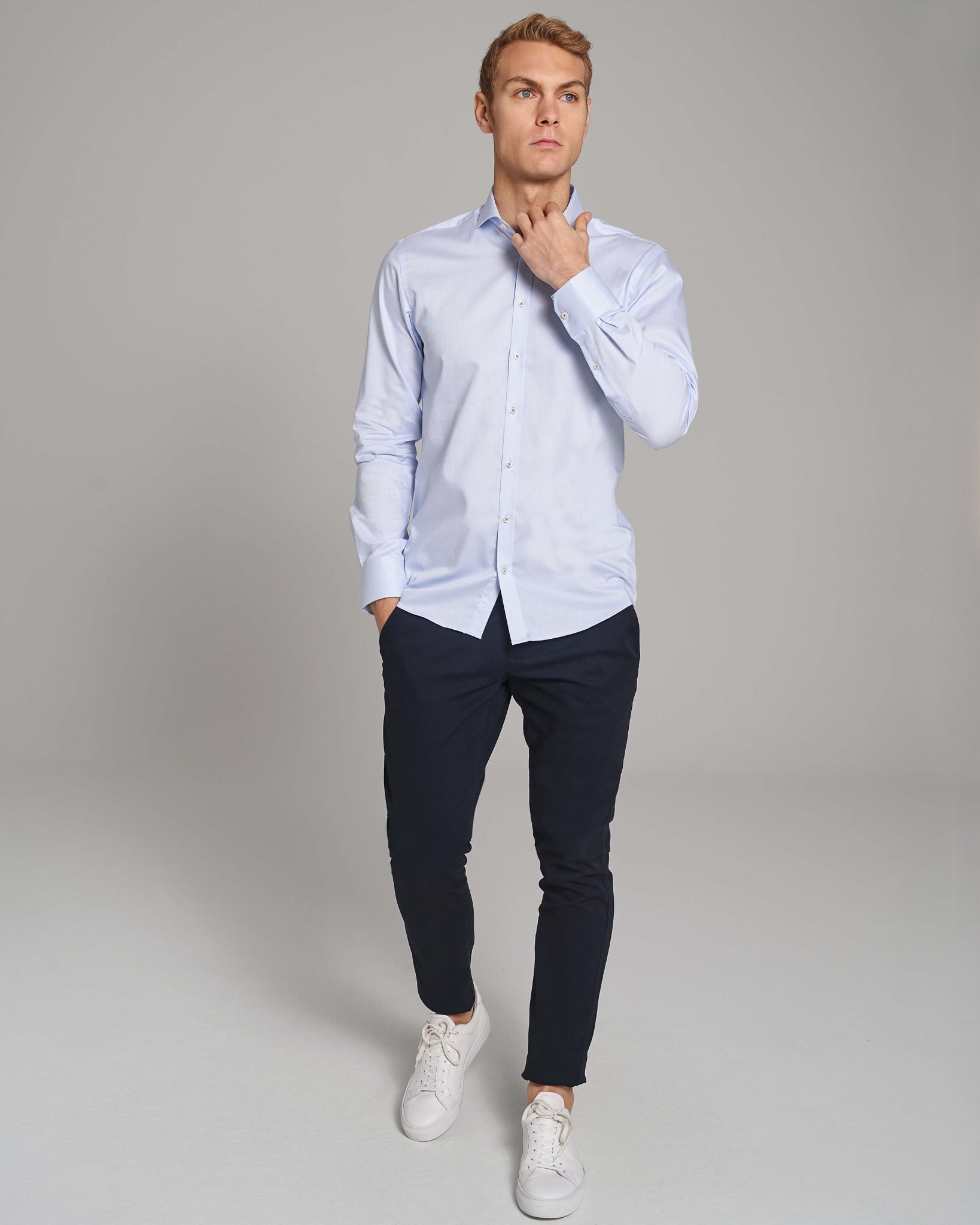 BS John Modern Fit Skjorte - Light Blue