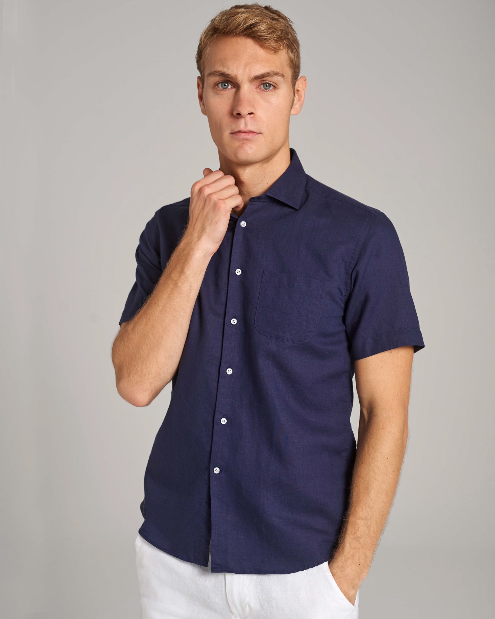 BS Verstappen Casual Slim Fit Skjorte - Navy