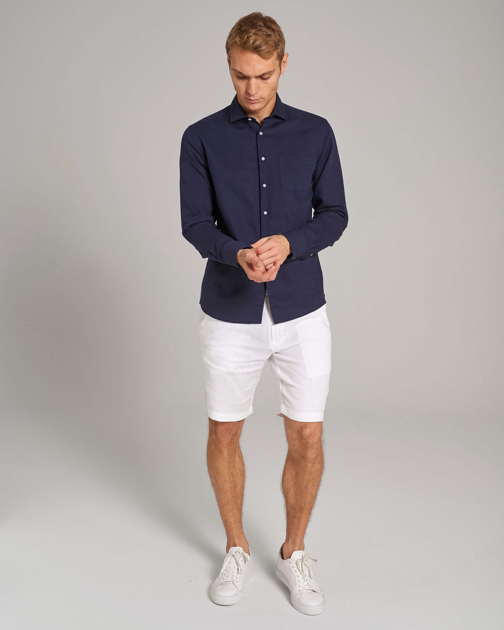BS Ricciardo Casual Slim Fit Skjorte - Navy