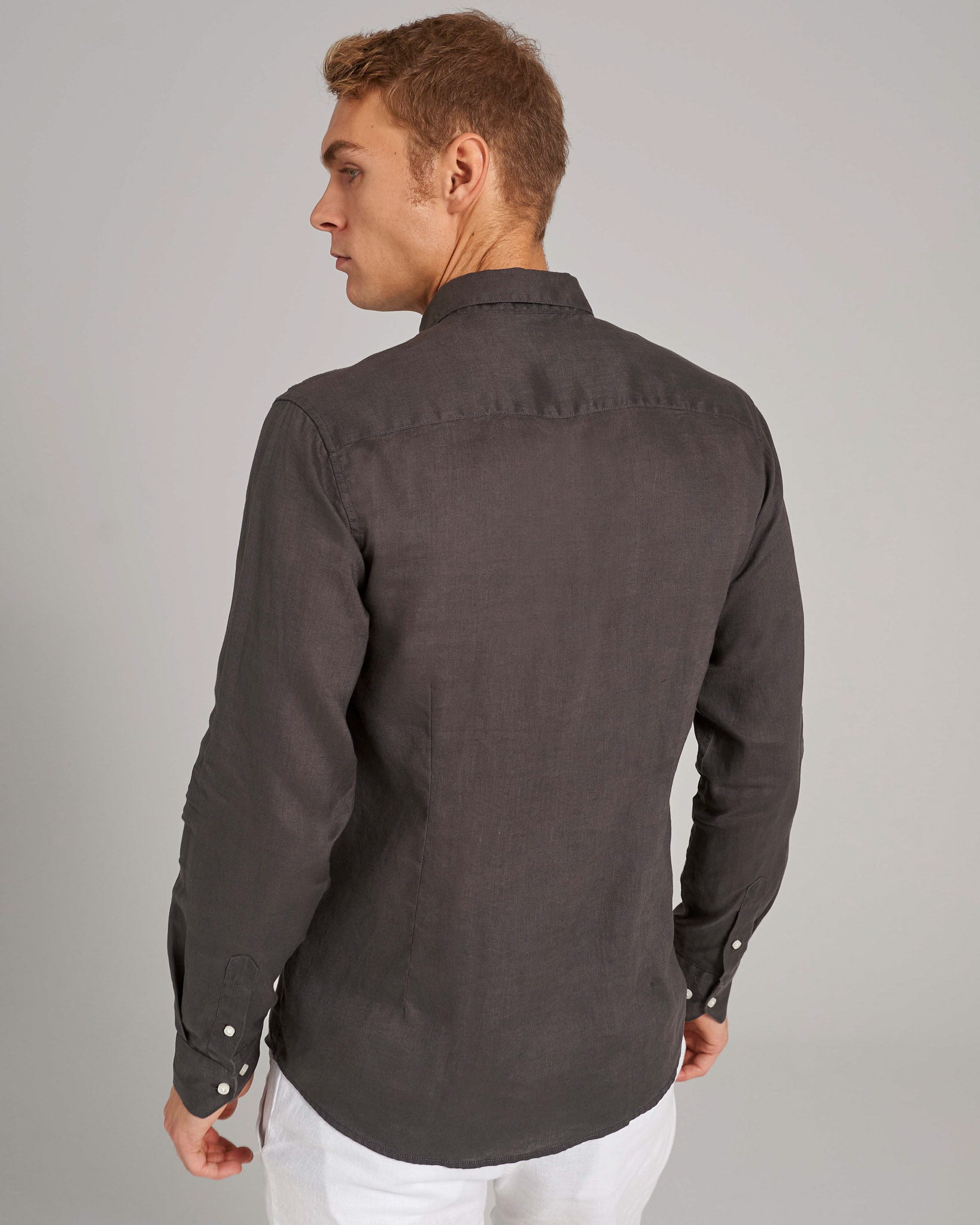 BS Sainz Casual Slim Fit Skjorte - Charcoal