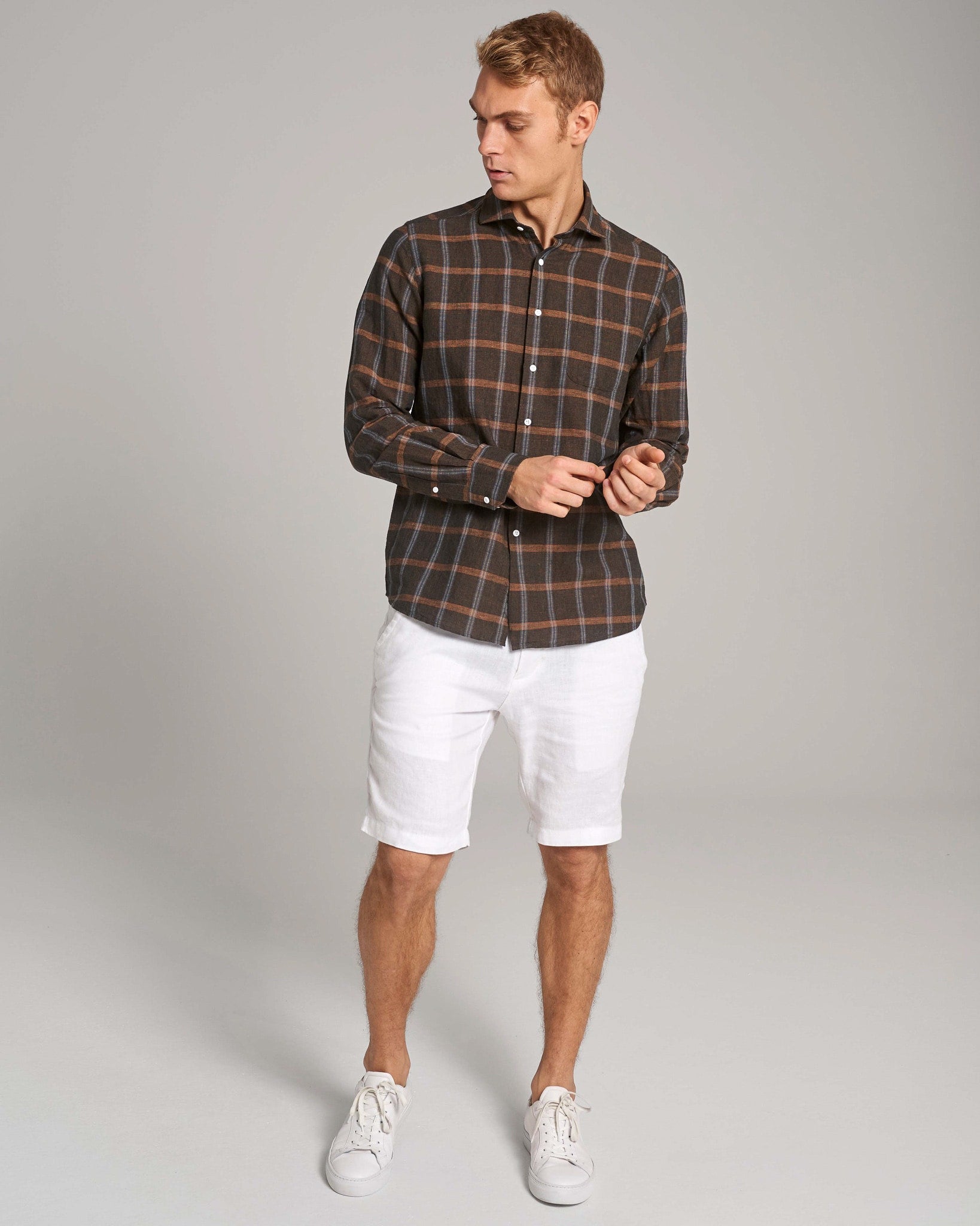 BS Leclerc Casual Slim Fit Skjorte - Brown