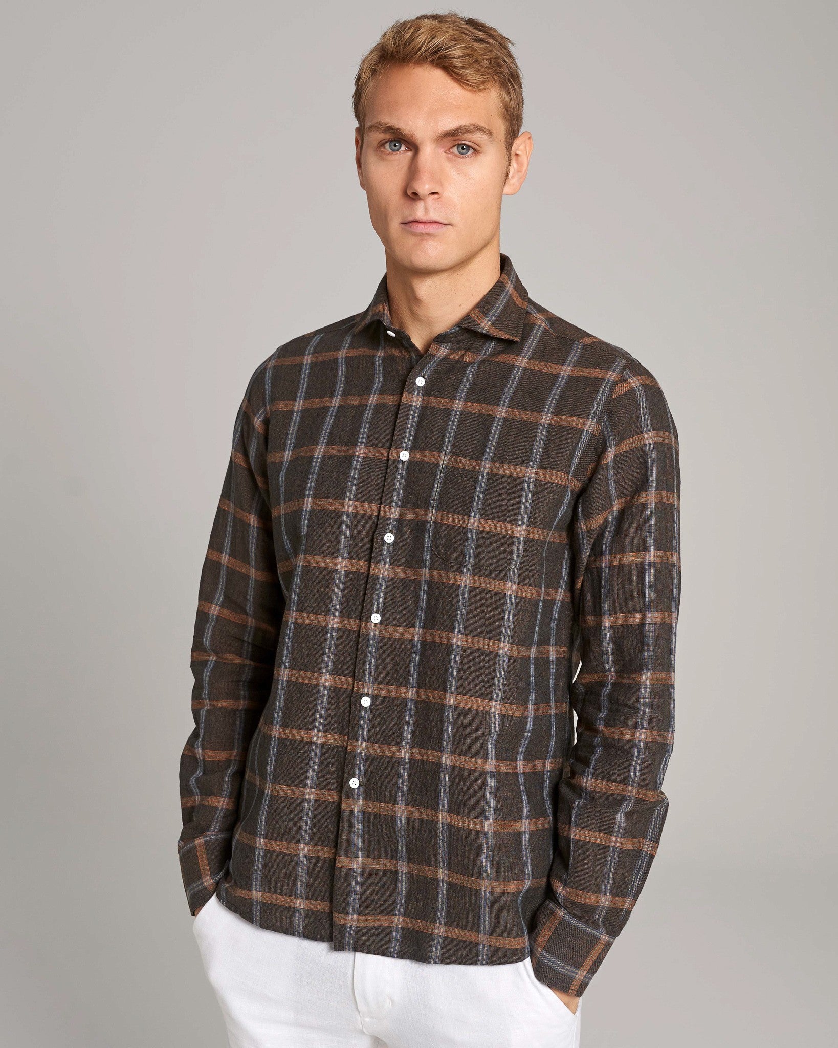 BS Leclerc Casual Slim Fit Skjorte - Brown