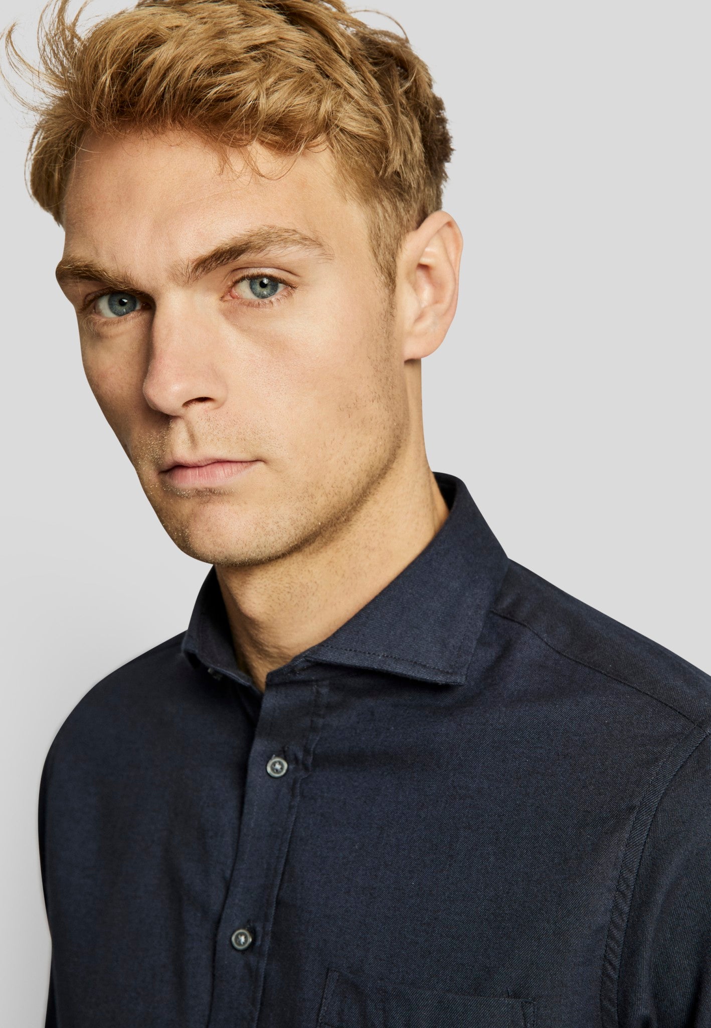 BS Halden casual slim fit Skjorte - Navy