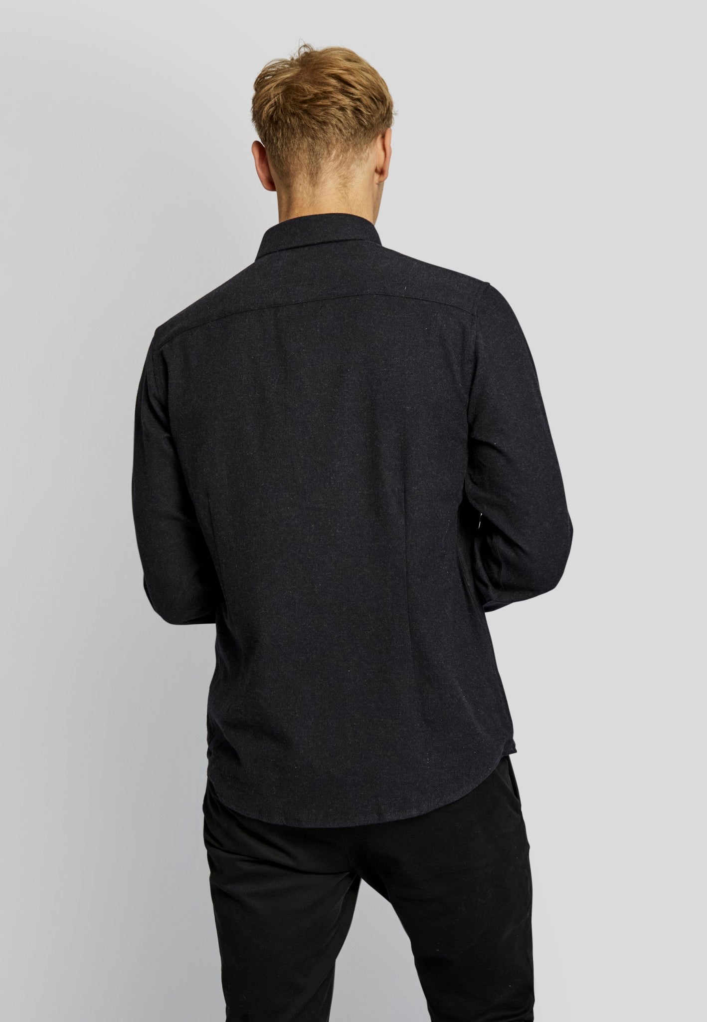 BS Tromsoe casual slim fit Skjorte - Charcoal