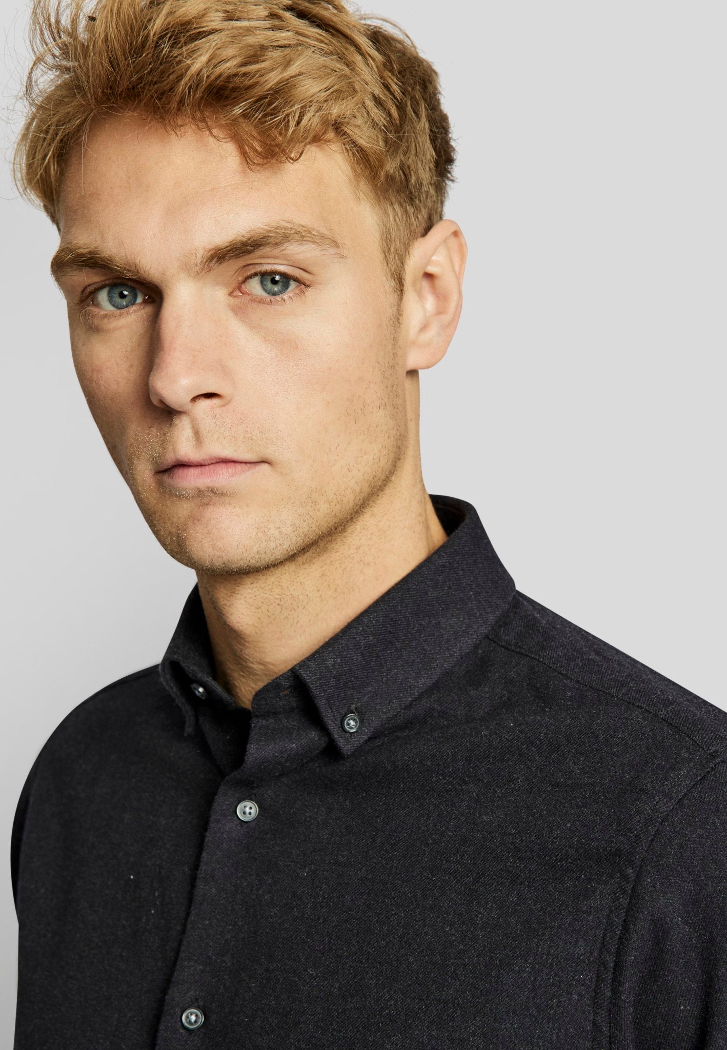 BS Tromsoe casual slim fit Skjorte - Charcoal