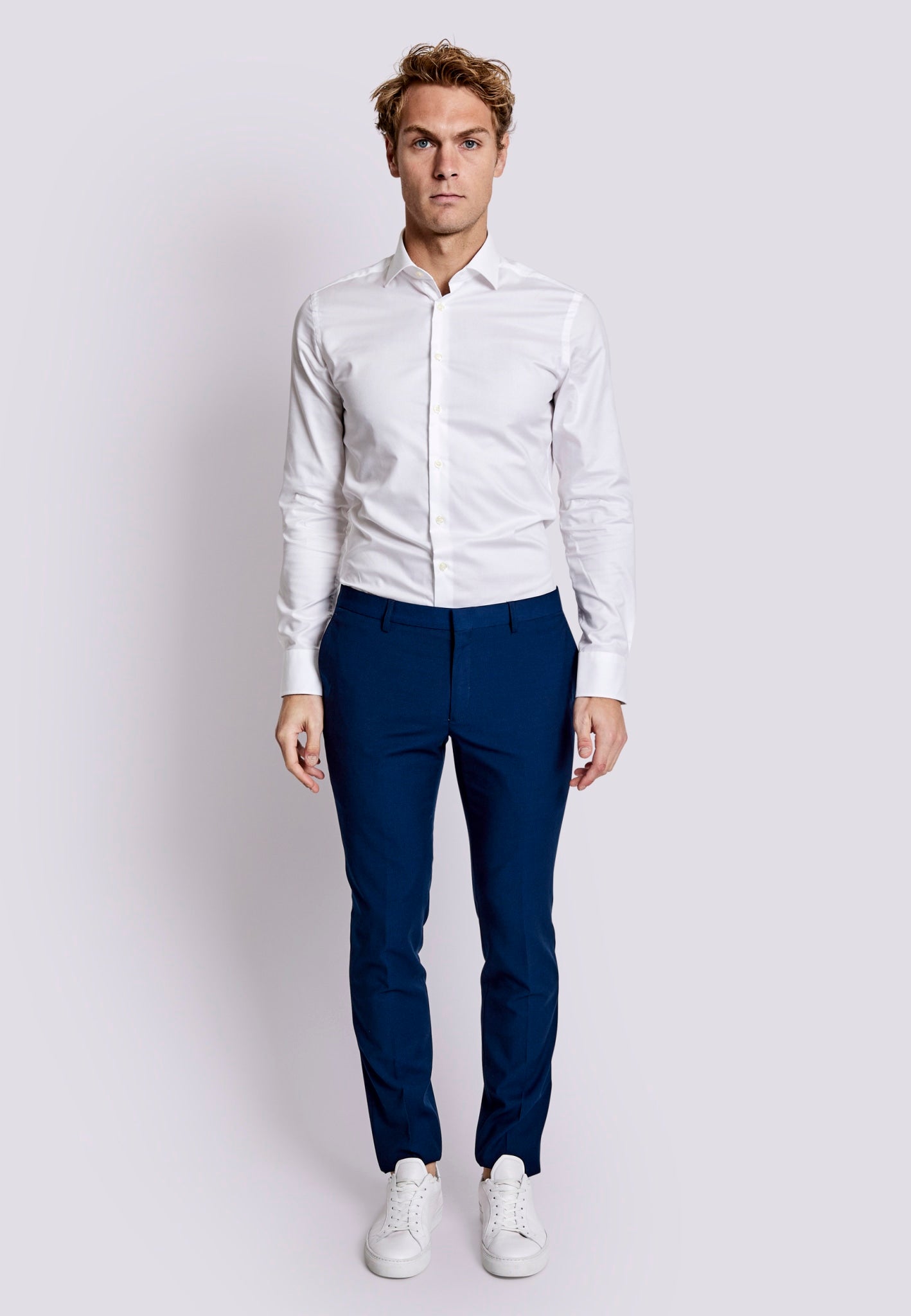 BS Arezzo Slim Fit Suit Pants - Dark Blue