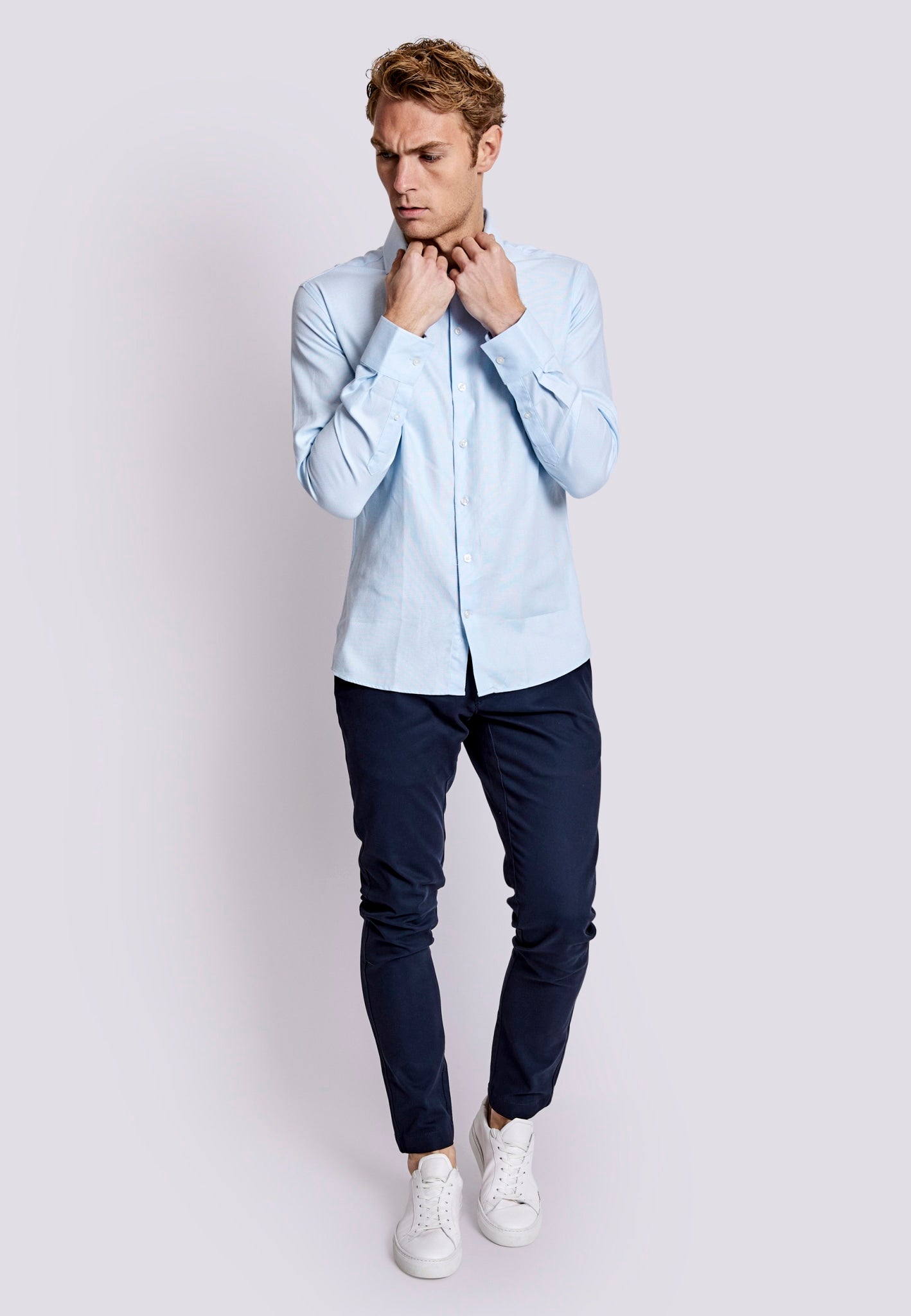 BS Sweeney Slim Fit Shirt - Light Blue
