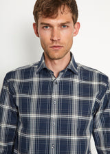 BS Alberto Modern Fit Shirt - Dark Blue