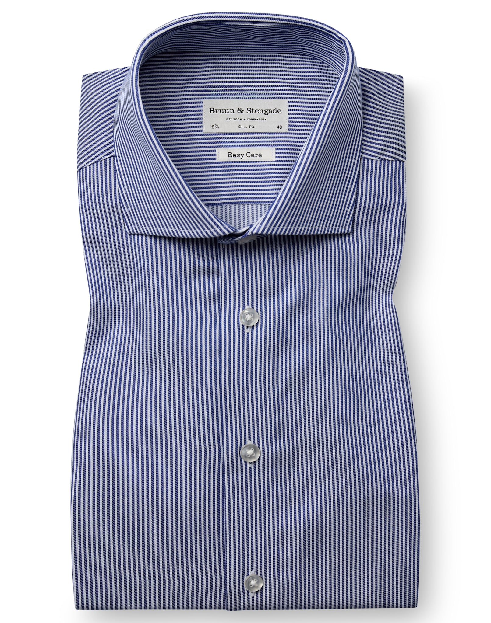 BS Alvarez Slim Fit Shirt - Dark Blue/White