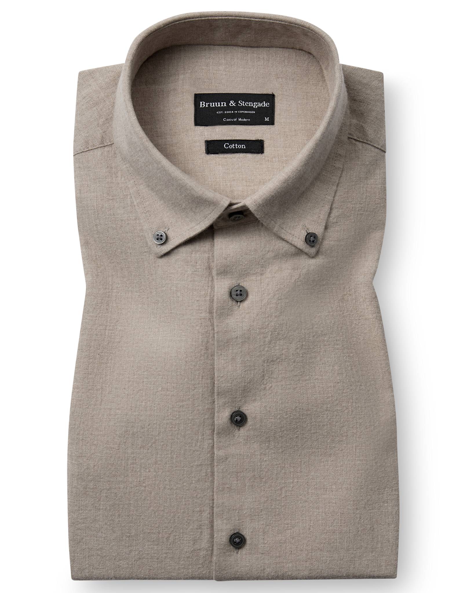 BS Faruk Casual Modern Fit Shirt - Sand