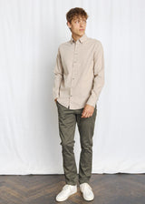 BS Faruk Casual Modern Fit Shirt - Sand