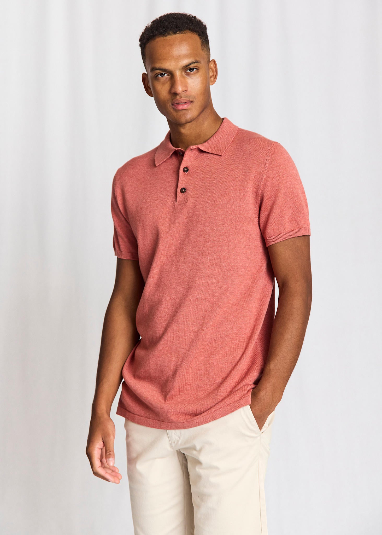 BS Baldo Regular Fit Polo Shirt - Dusty Clay
