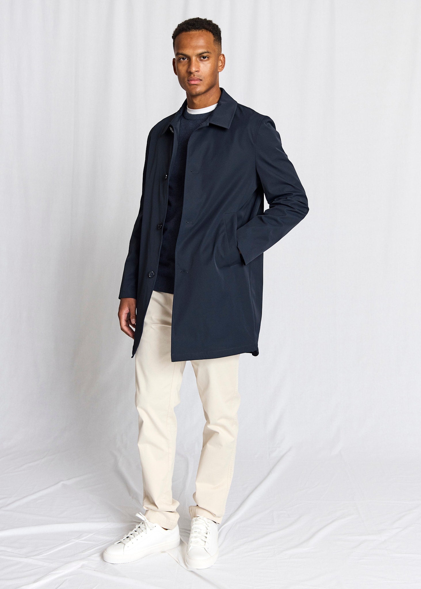 BS Novello Regular Fit Coat - Navy