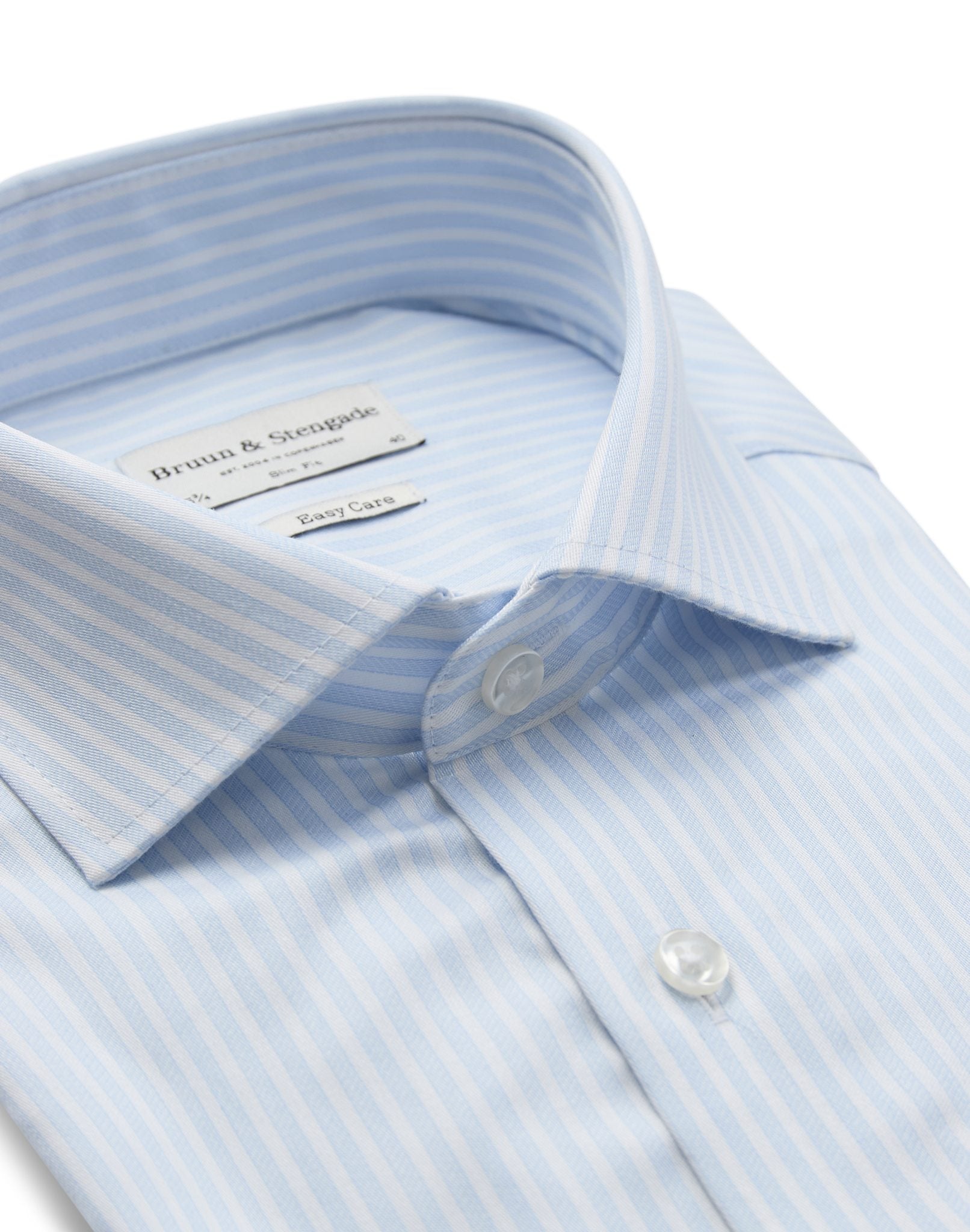 BS Borko Slim Fit Shirt - Light Blue/White