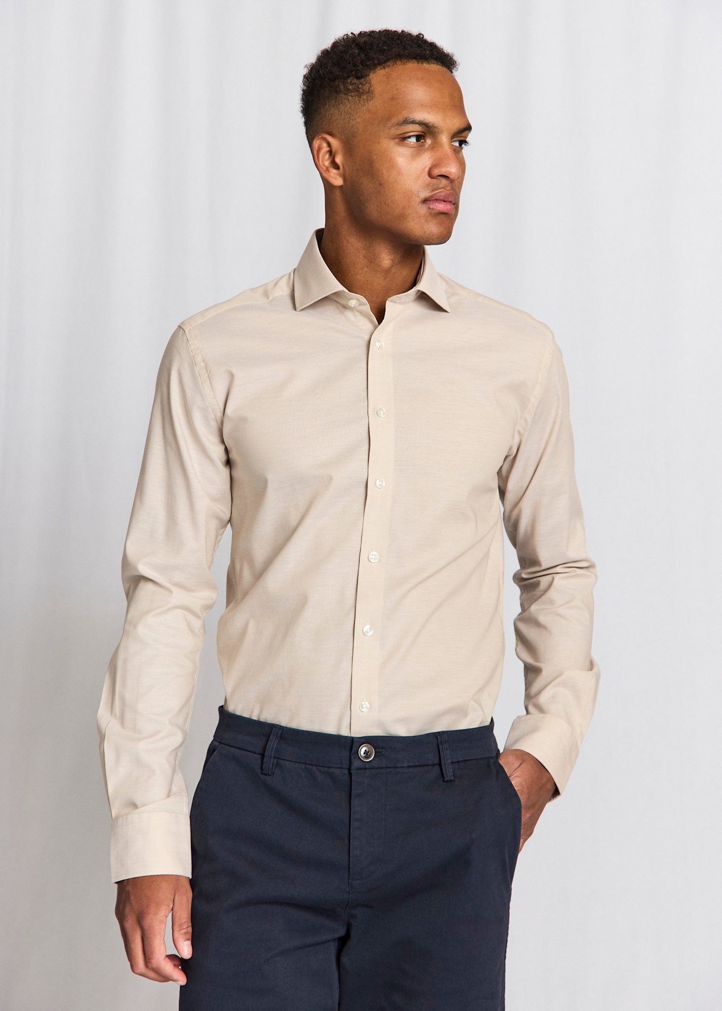 BS Maqueda Slim Fit Shirt - Sand