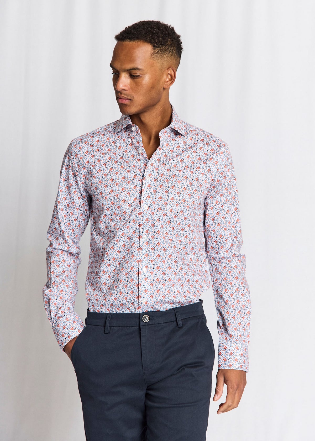 BS Moller Slim Fit Shirt - Orange