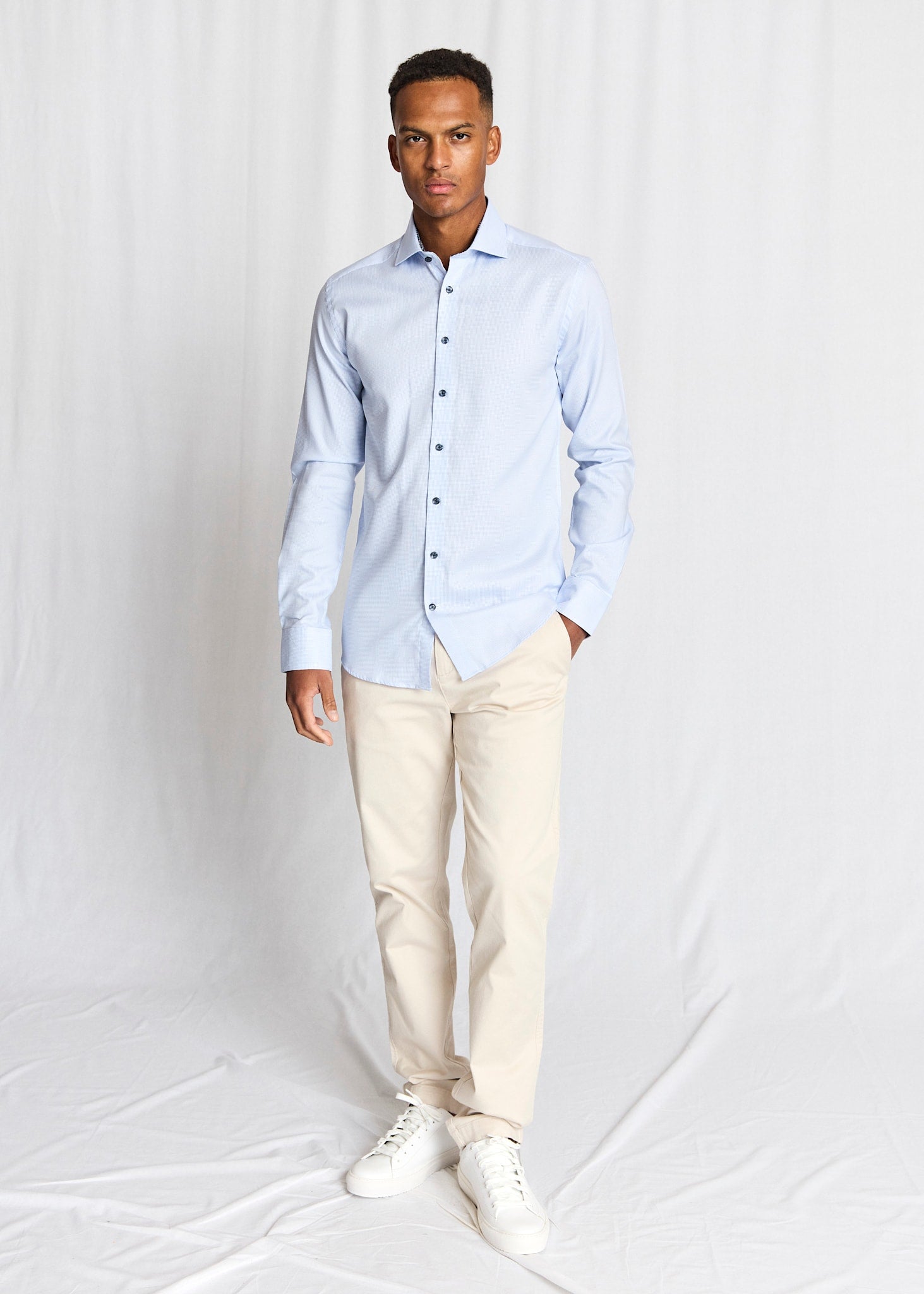 BS Ugalde Slim Fit Shirt - Light Blue