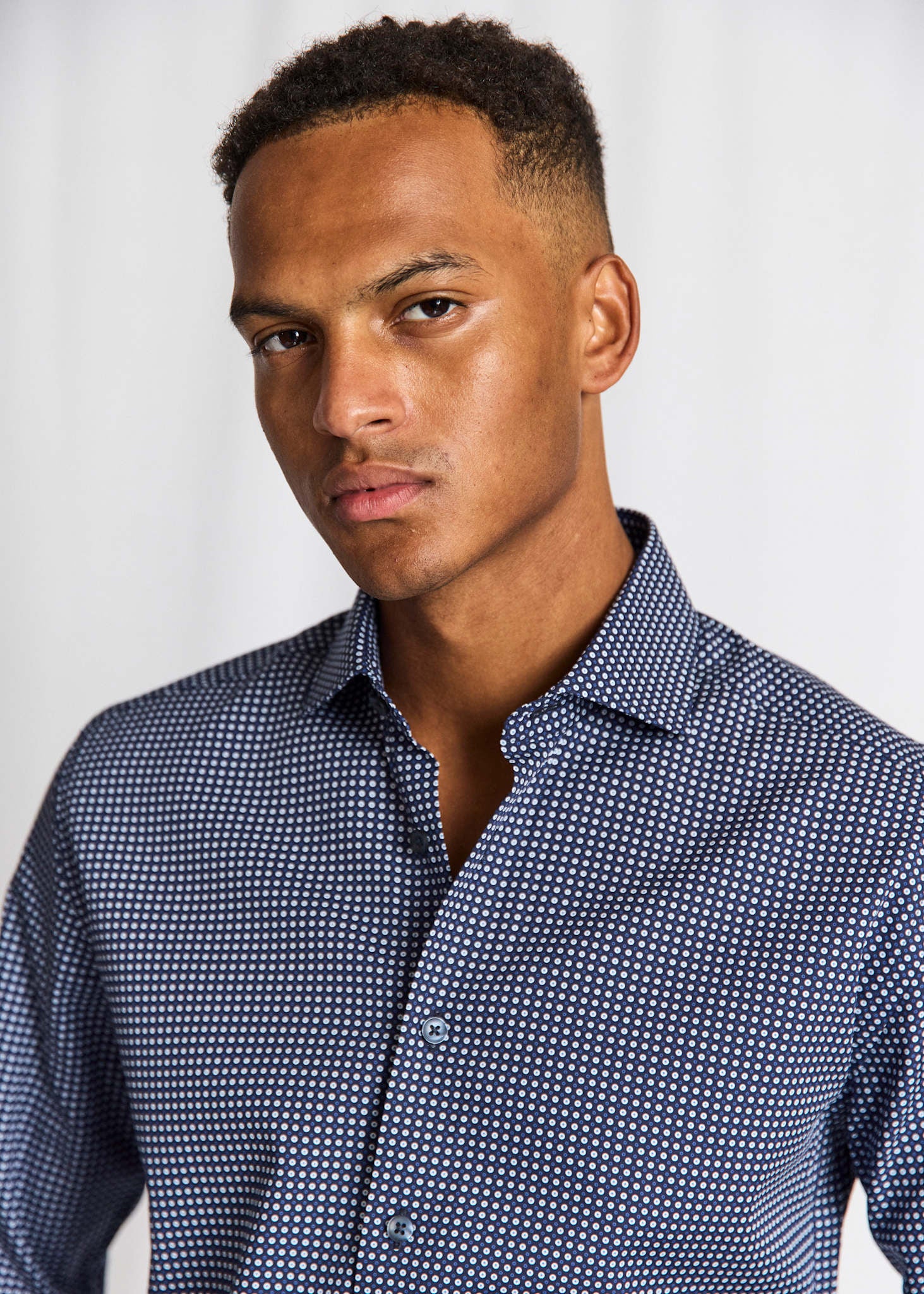BS Karalek Slim Fit Shirt - Navy