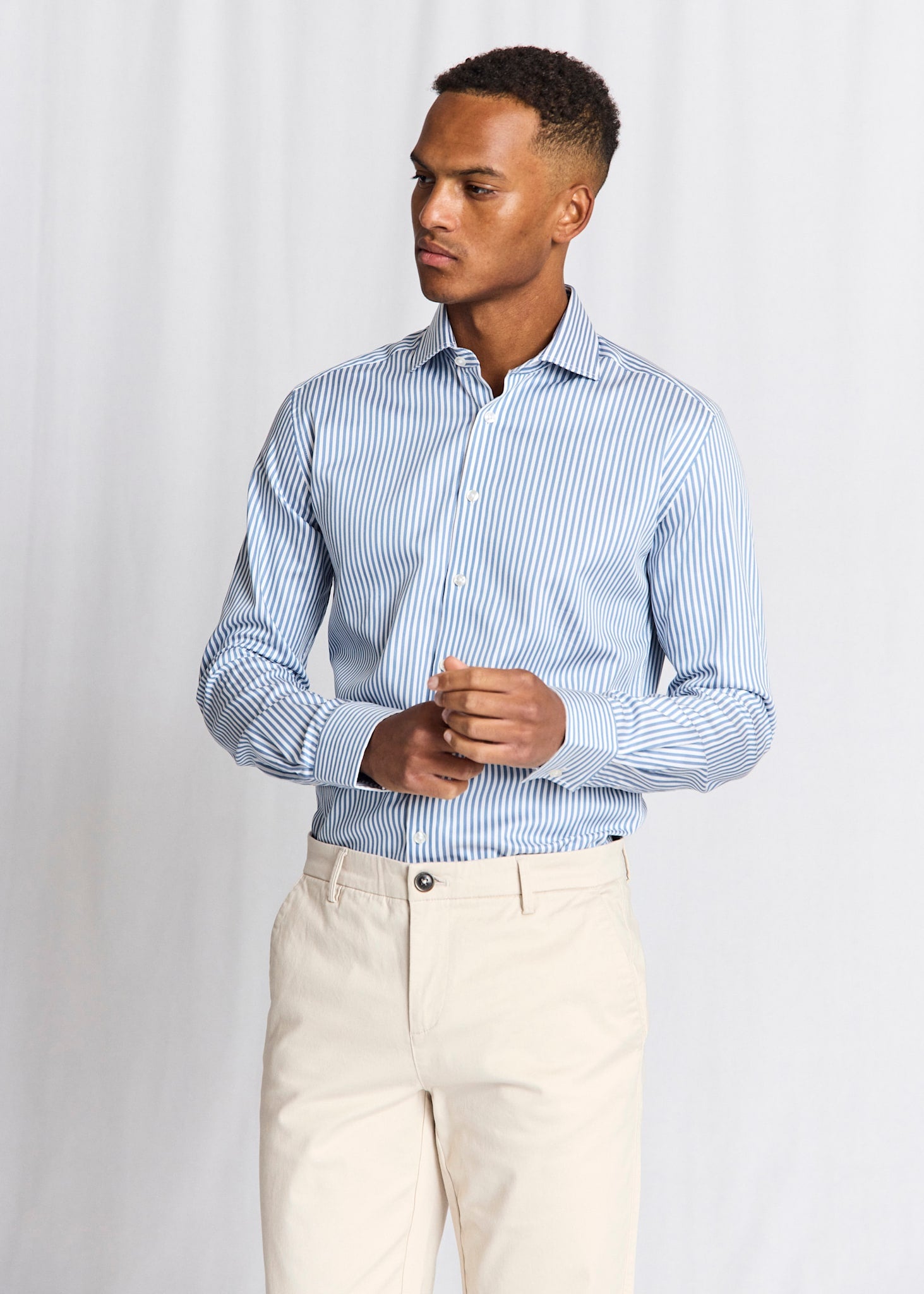 BS Hald Slim Fit Shirt - Blue/White