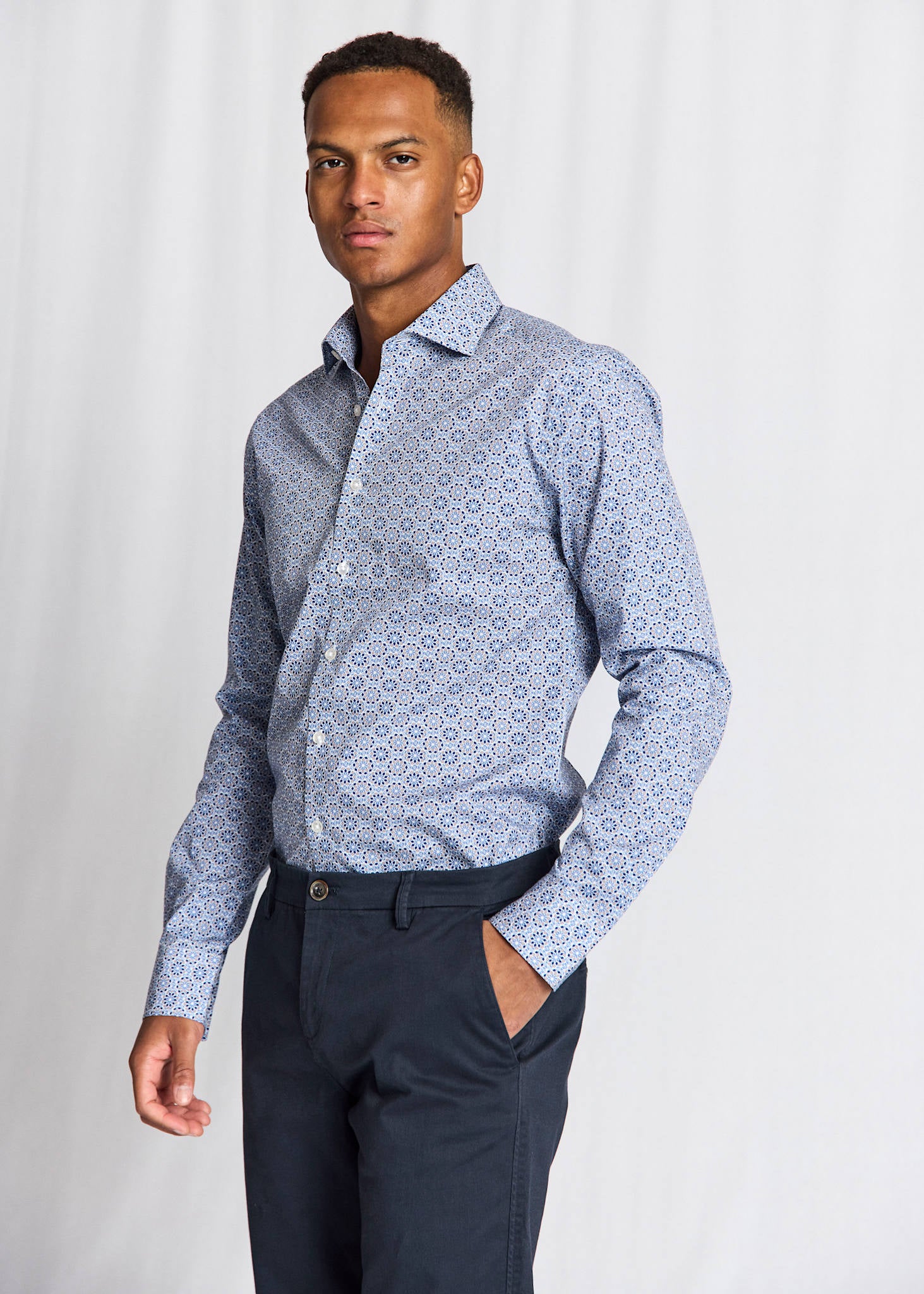 BS Abutovic Slim Fit Shirt - Blue