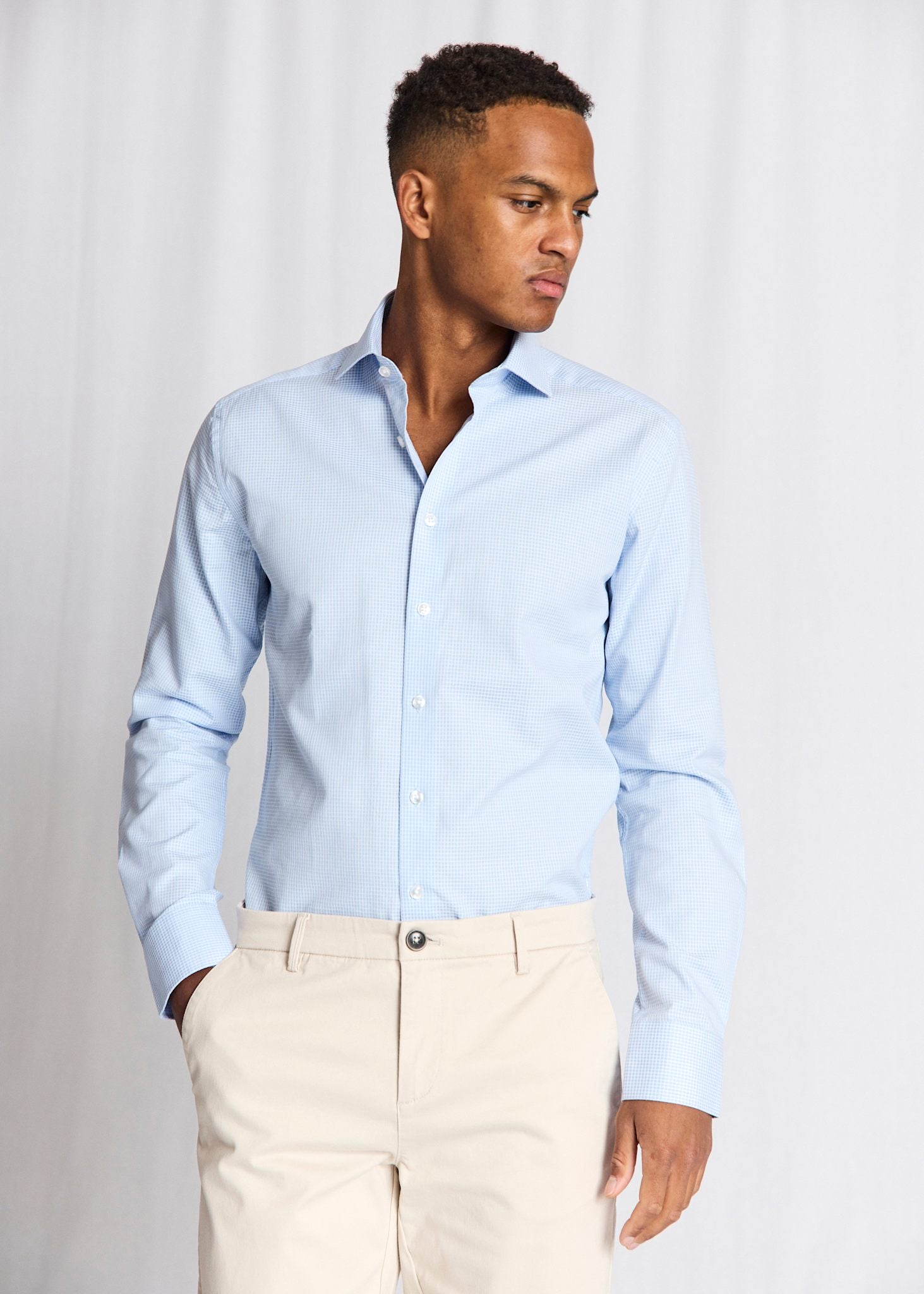 BS Djukic Slim Fit Shirt - Light Blue