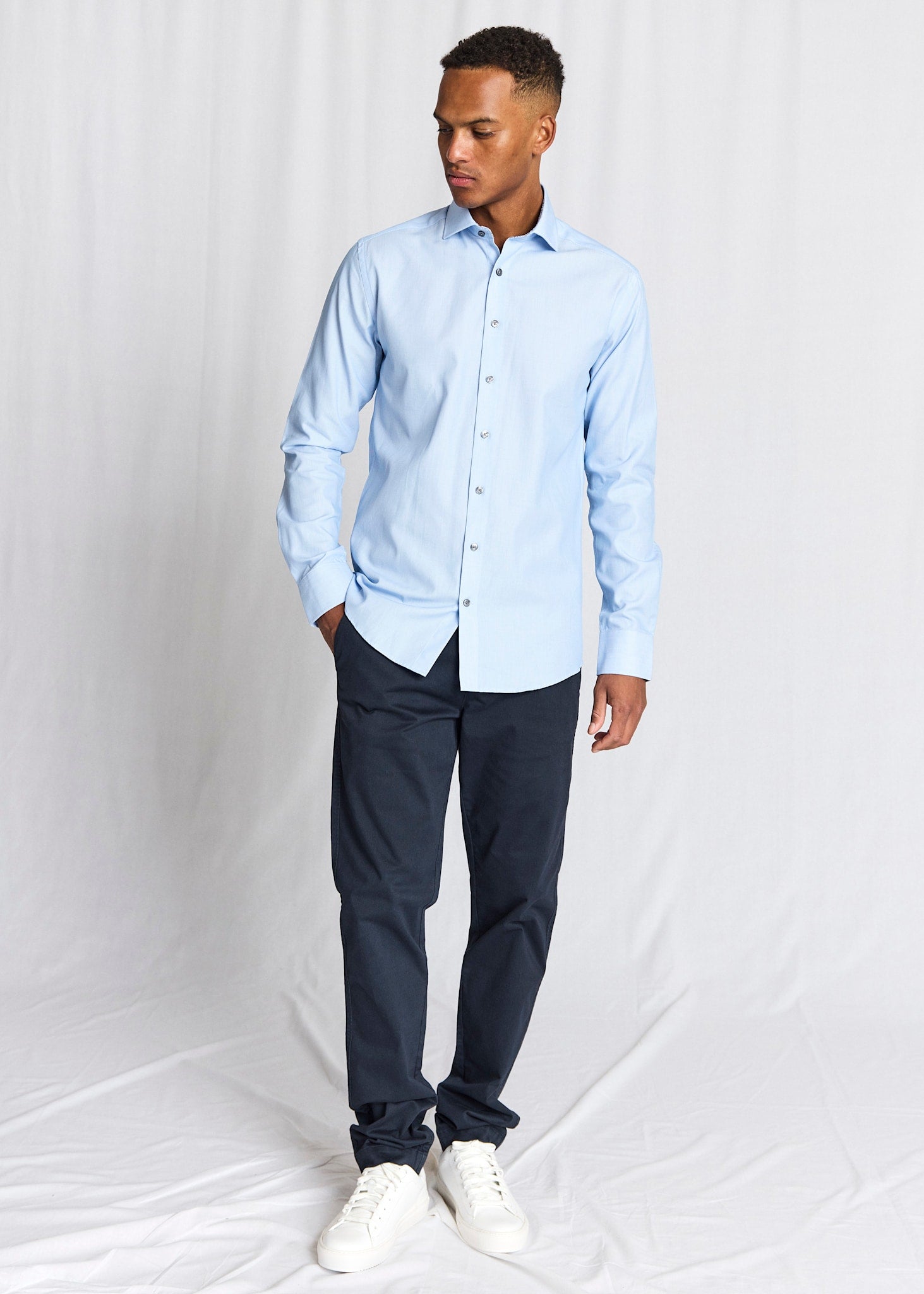 BS Sliskovic Slim Fit Shirt - Light Blue
