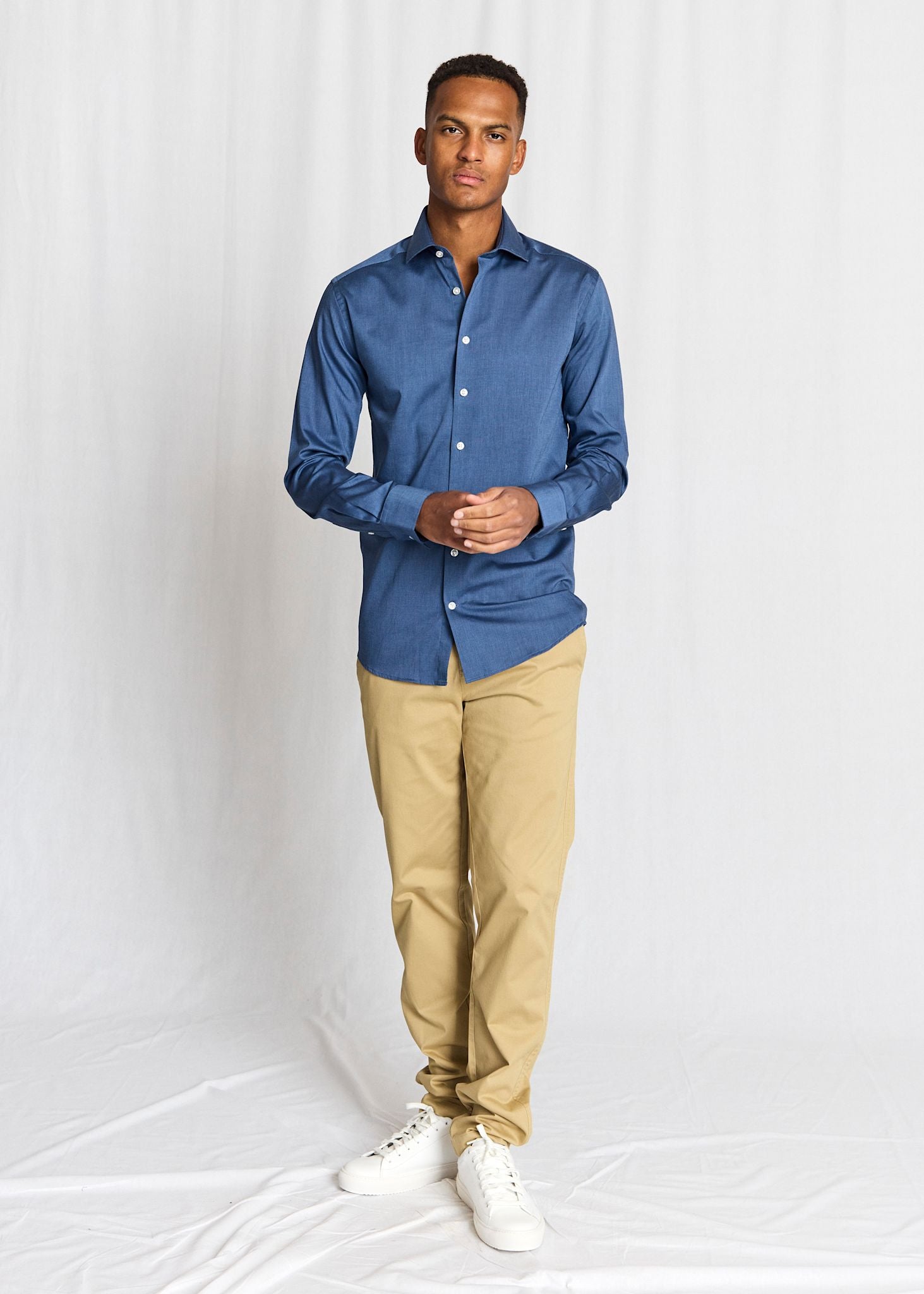 BS Morros Slim Fit Shirt - Dark Blue