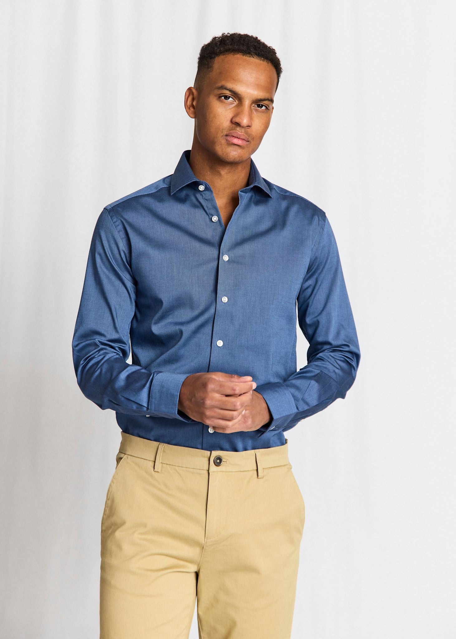 BS Morros Slim Fit Shirt - Dark Blue